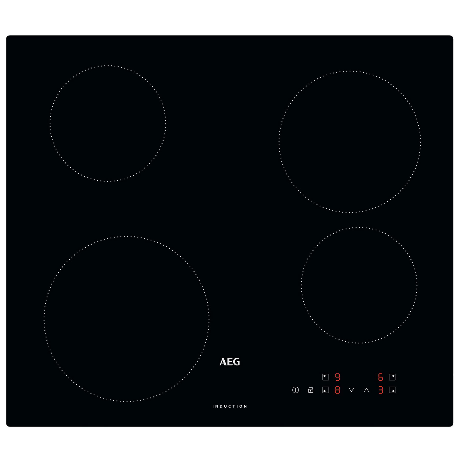 Image of AEG IBX64200CB 3000 Series 60cm 4 Zone Induction Hob in Black