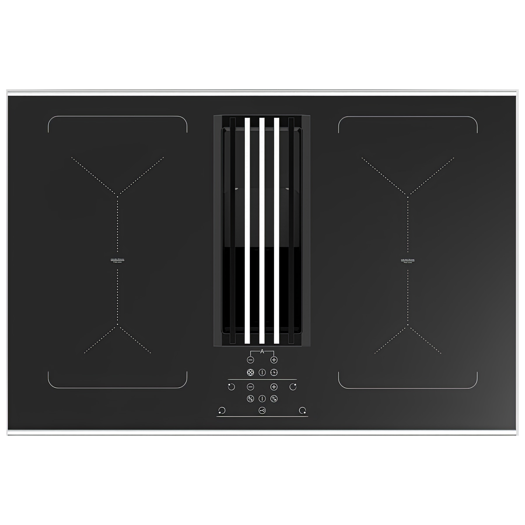 Image of Culina ICONFXP75DDS 77cm 4 Zone Flex Induction Venting Hob in Black