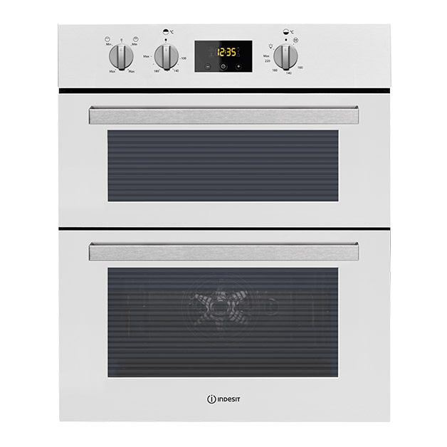 Image of Indesit IDU6340WH 60cm Built Under Double Electric Oven in White