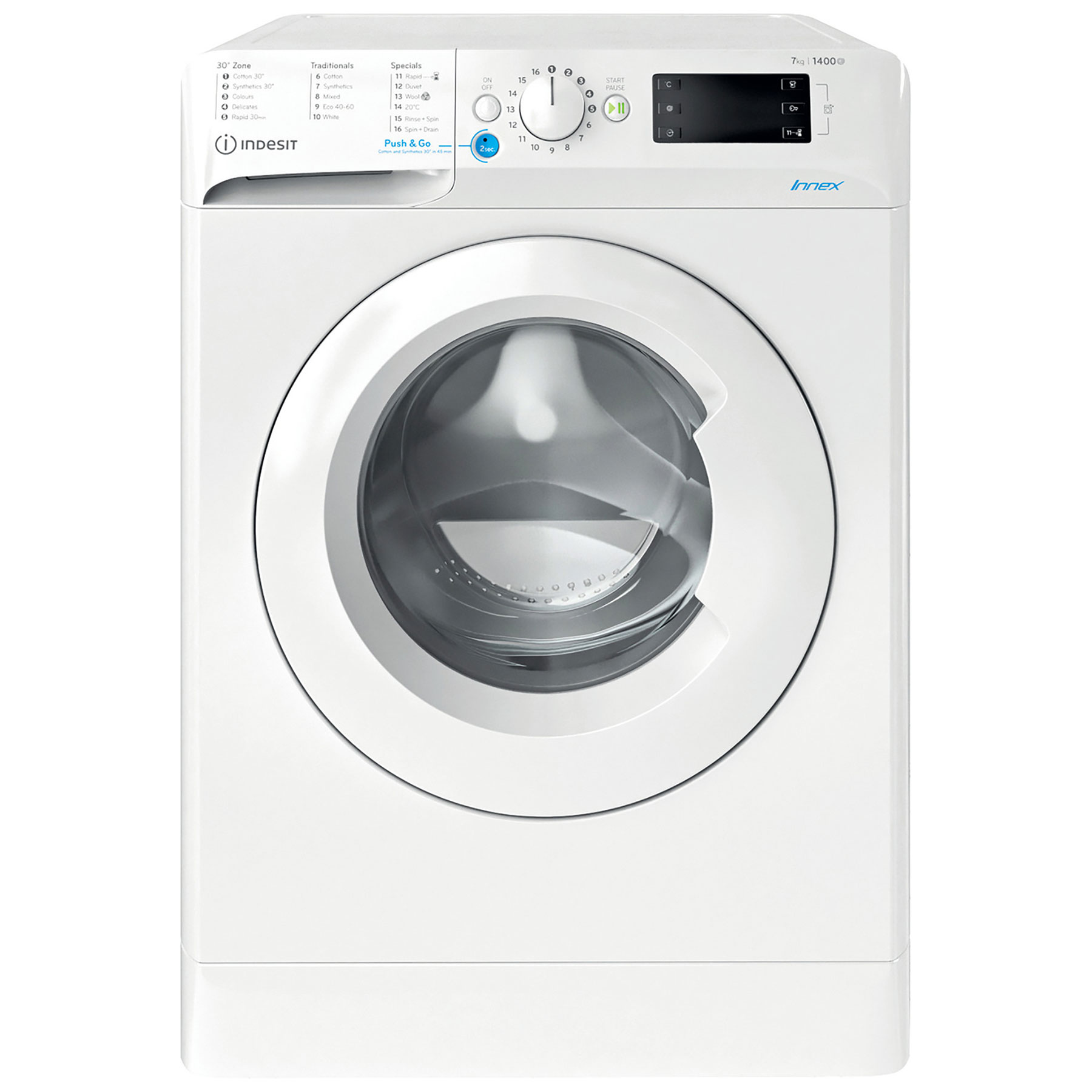 Image of Indesit BWE71452W INNEX Washing Machine in White 1400rpm 7kg E Rated