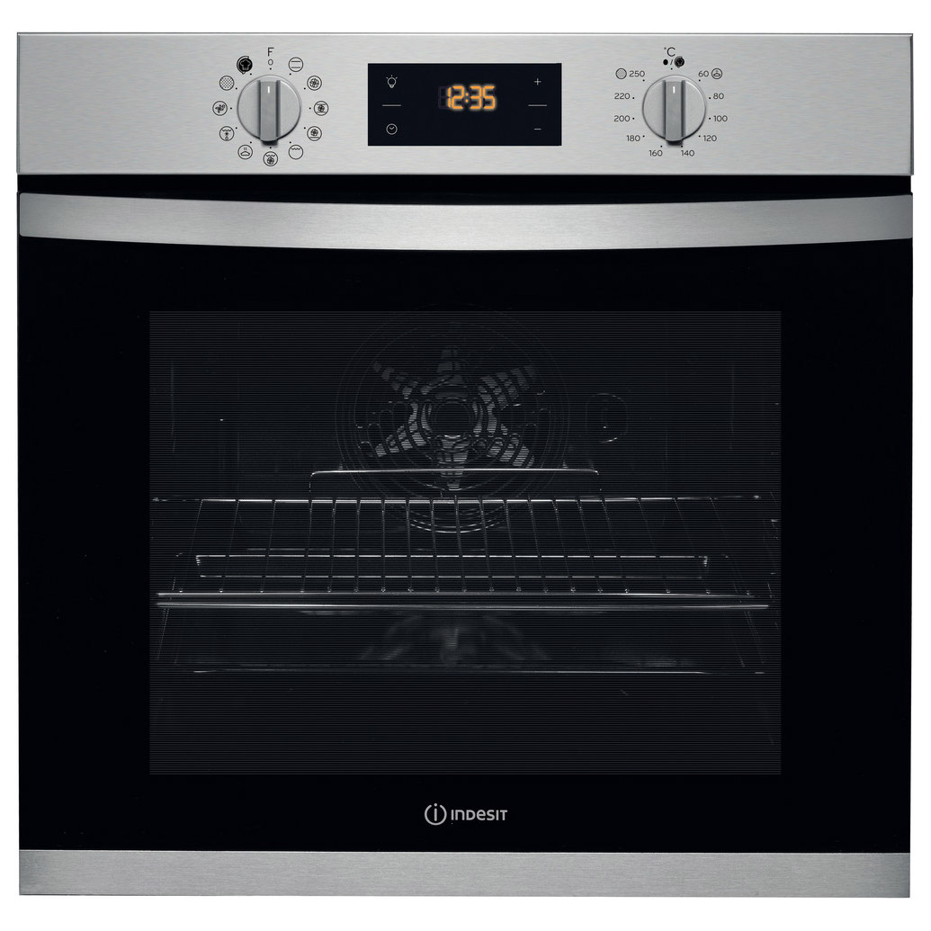 Indesit IFW3841PIX Built In Electric Single Oven in St Steel 71L