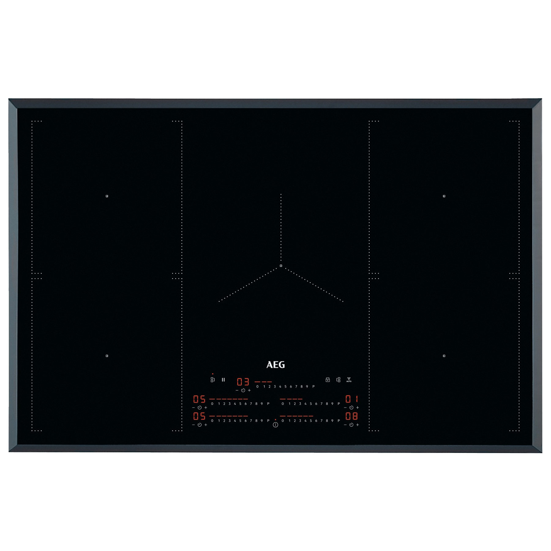 Image of AEG IKS8575XFB 6000 Series 78cm 5 Zone Induction Hob in Black