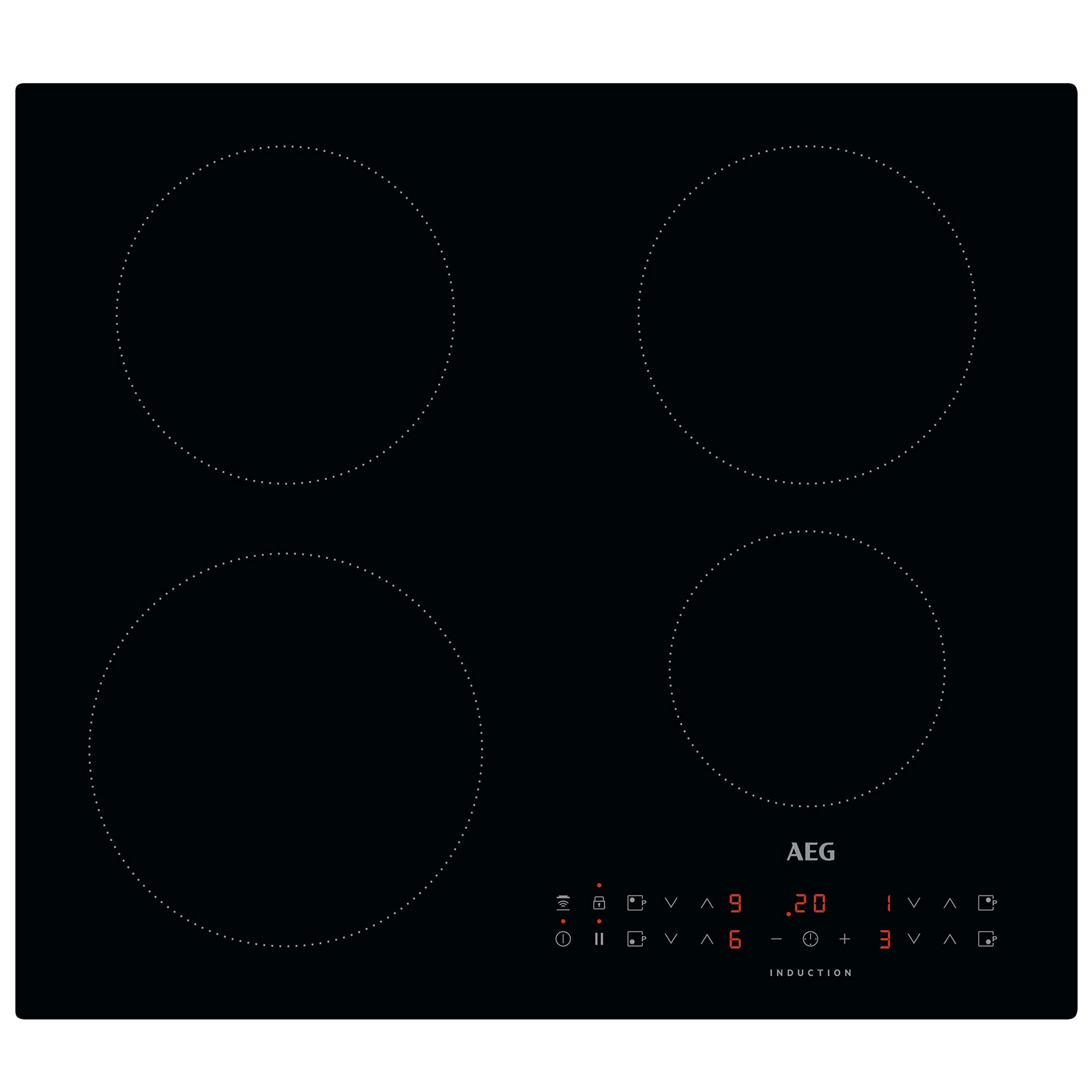 Image of AEG IKX64301CB 3000 Series 60cm 4 Zone Induction Hob in Black