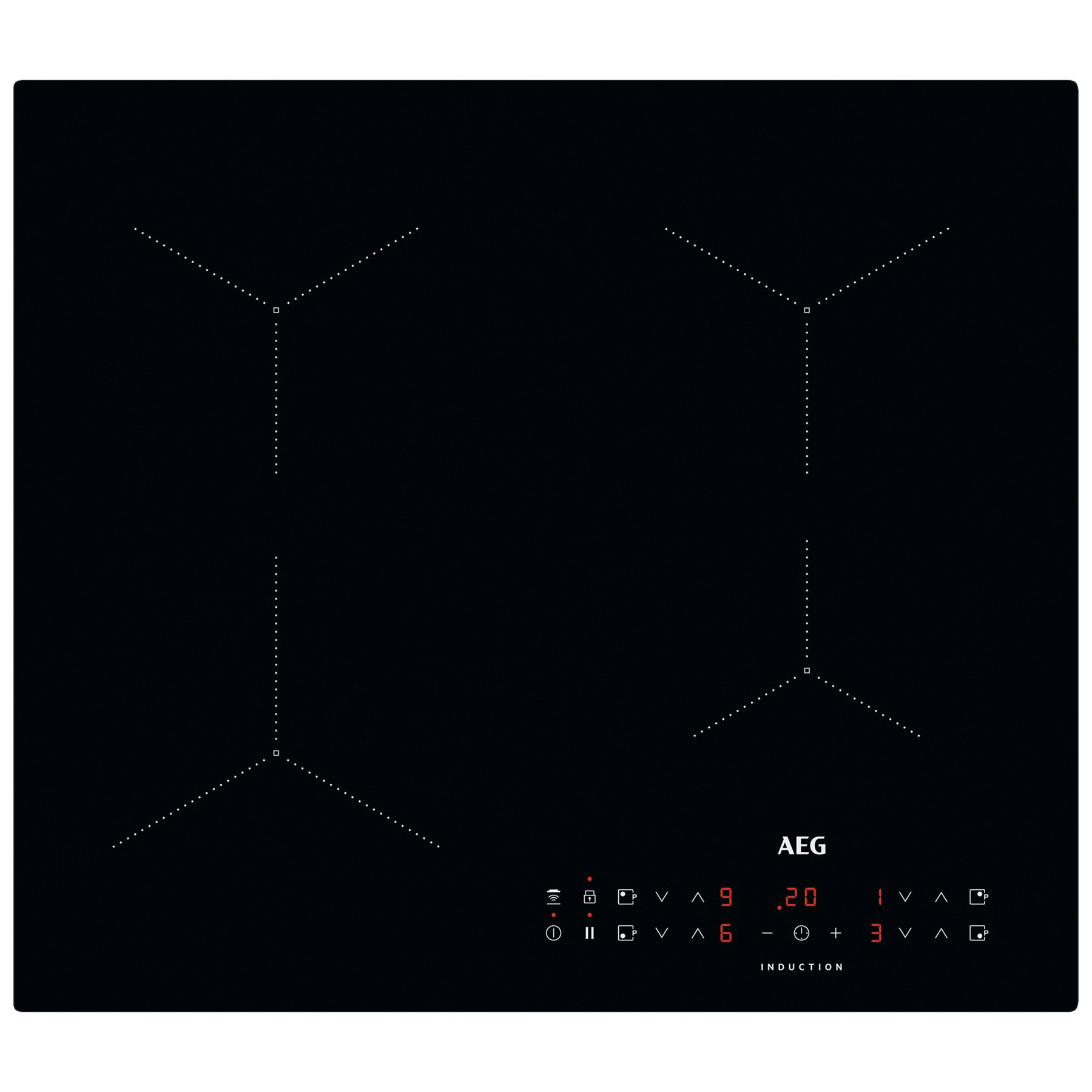 Image of AEG ILB64334CB 3000 Series 60cm 4 Zone Induction Hob in Black