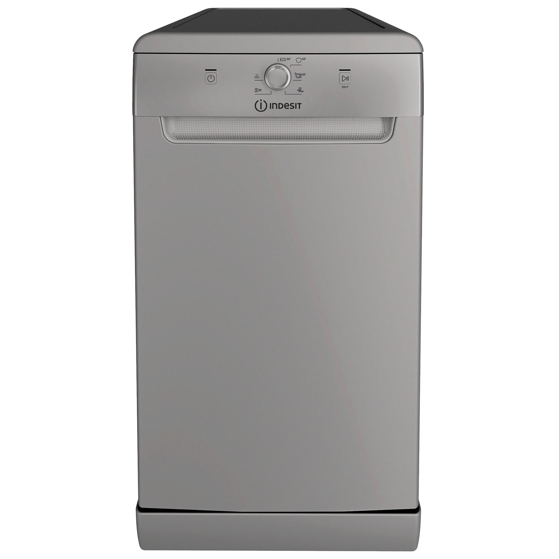 Indesit IN2FE10CS90S 45cm Slimline Dishwasher in Silver 10 Place Setti