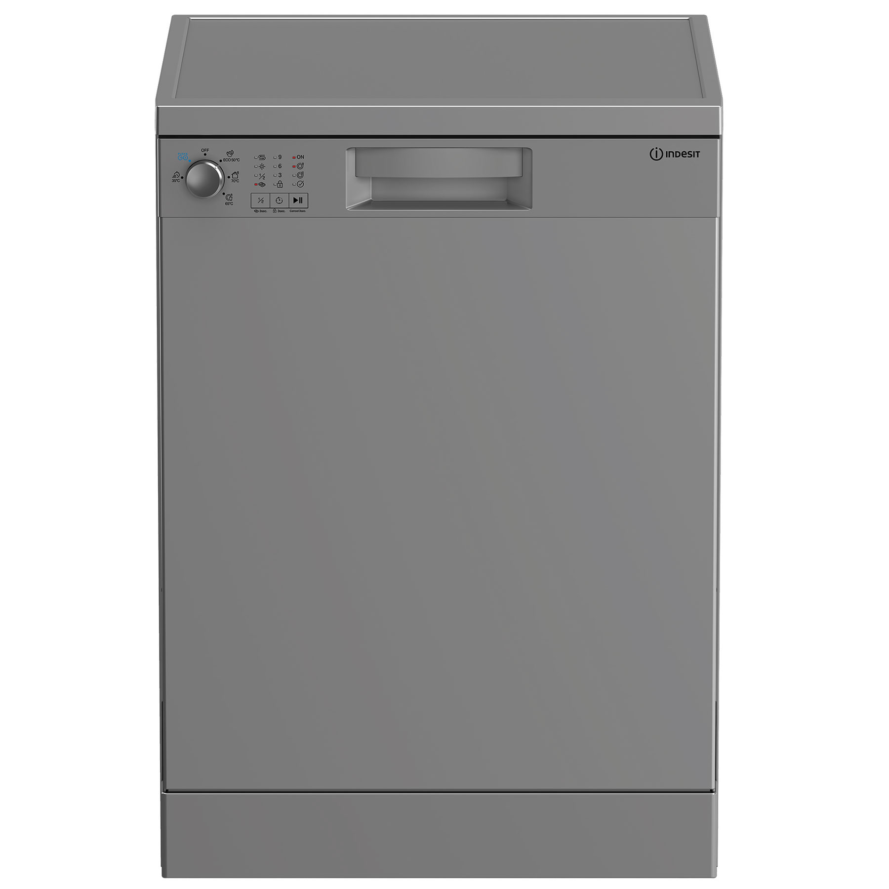 Indesit IN2FE13DT9S 60cm Dishwasher in Silver 13 Place Setting E Rated