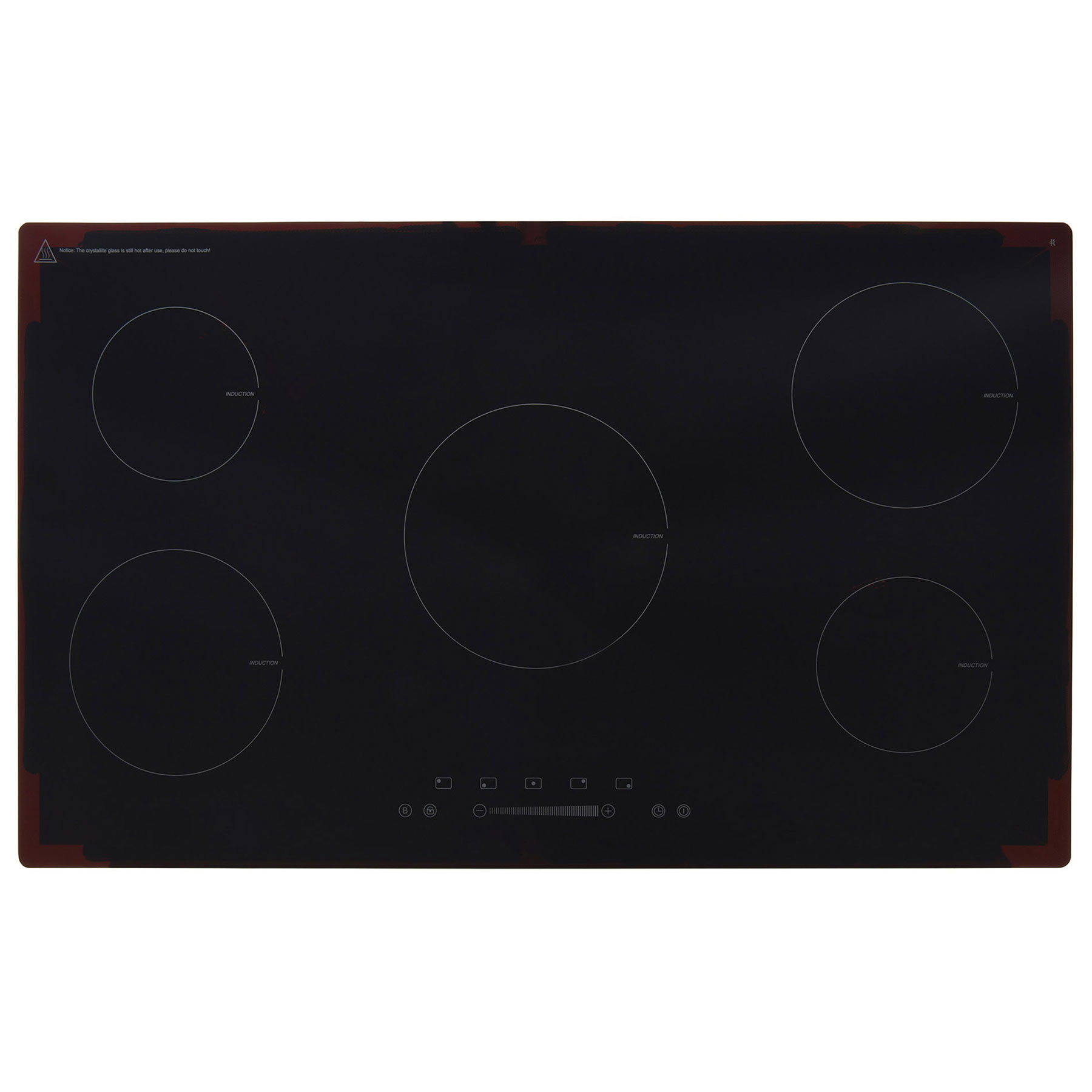 Image of Montpellier INT905 90cm 5 Zone Induction Hob in Black Glass Heat Boost