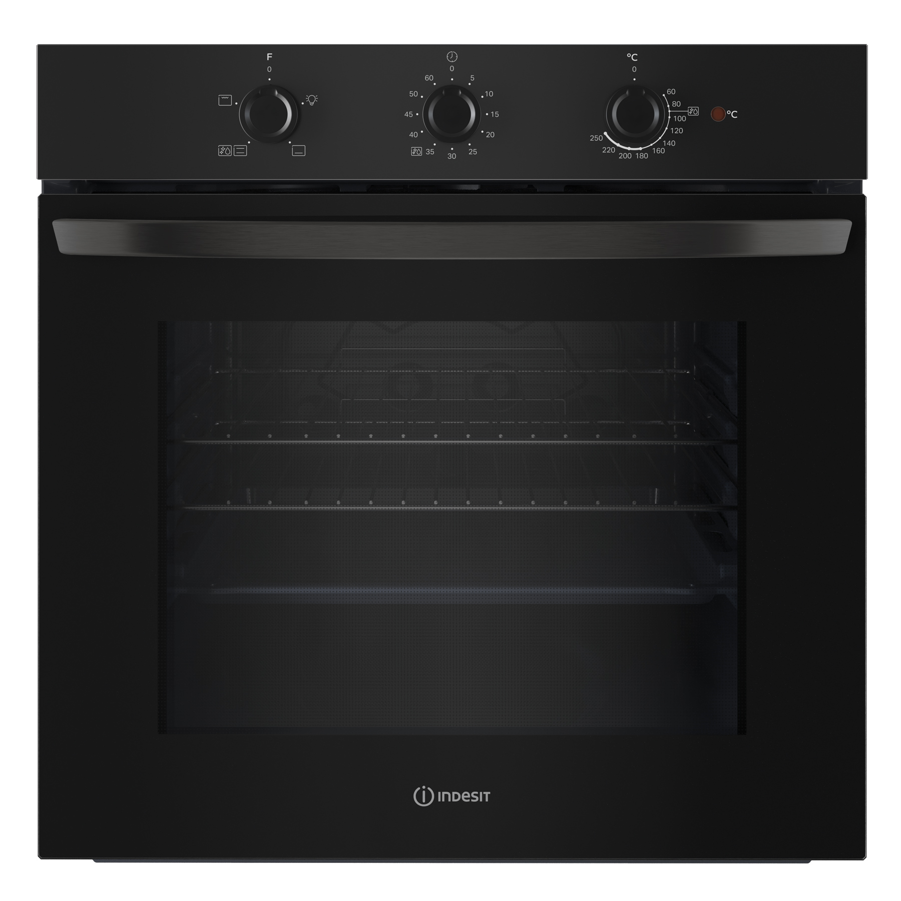 Indesit IO232HBUK Built In Electric Single Oven in Black 71L A Rated