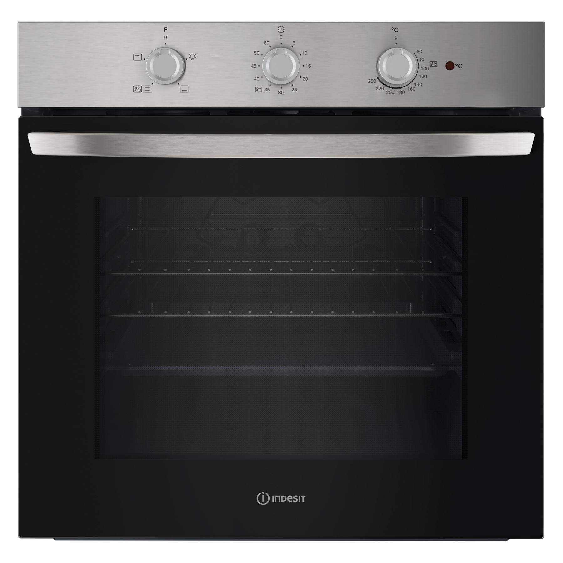 Indesit IO232HXUK Built In Electric Single Oven in Stainless Steel 71L