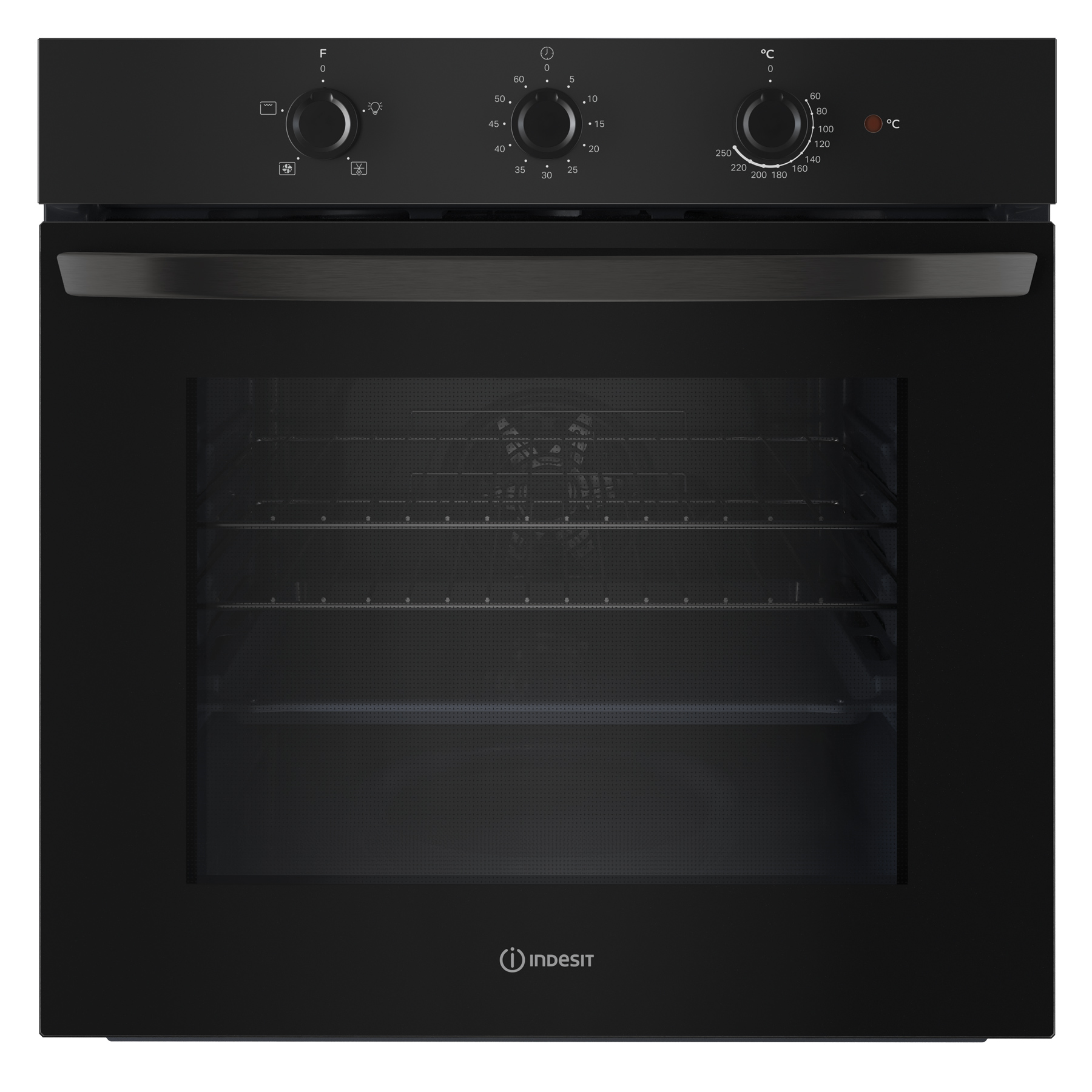 Indesit IO233BUK Built In Electric Single Oven in Black 66L A Rated