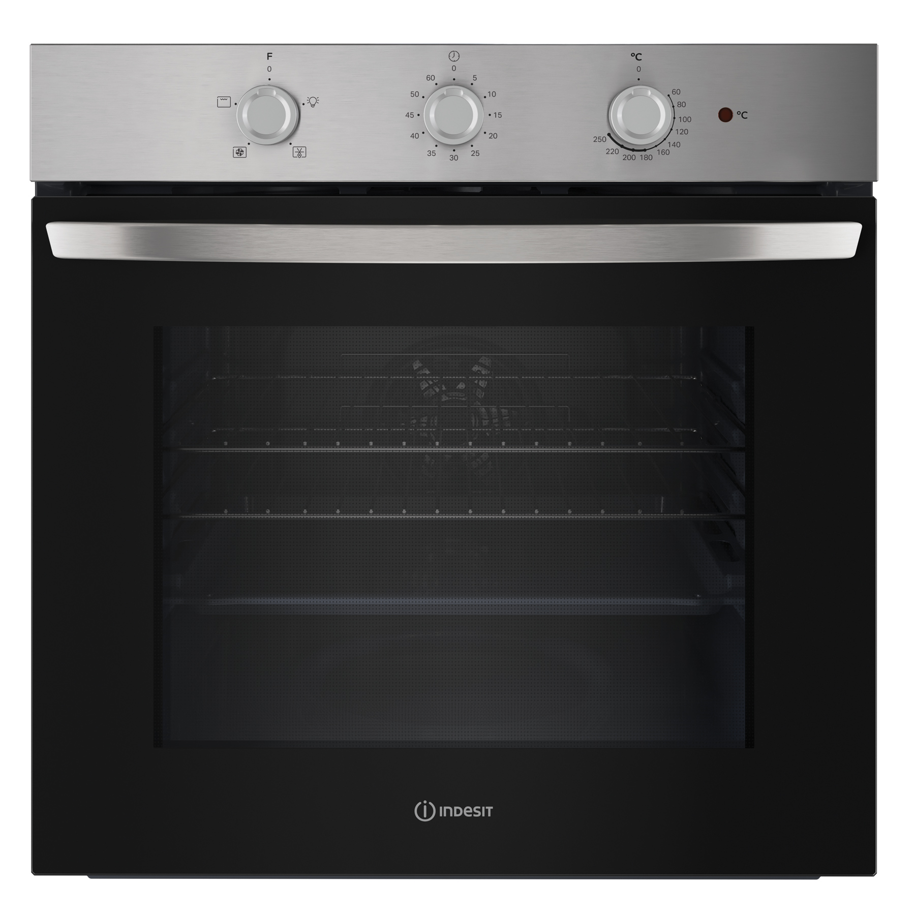 Indesit IO233XUK Built In Electric Single Oven in Stainless Steel 66L