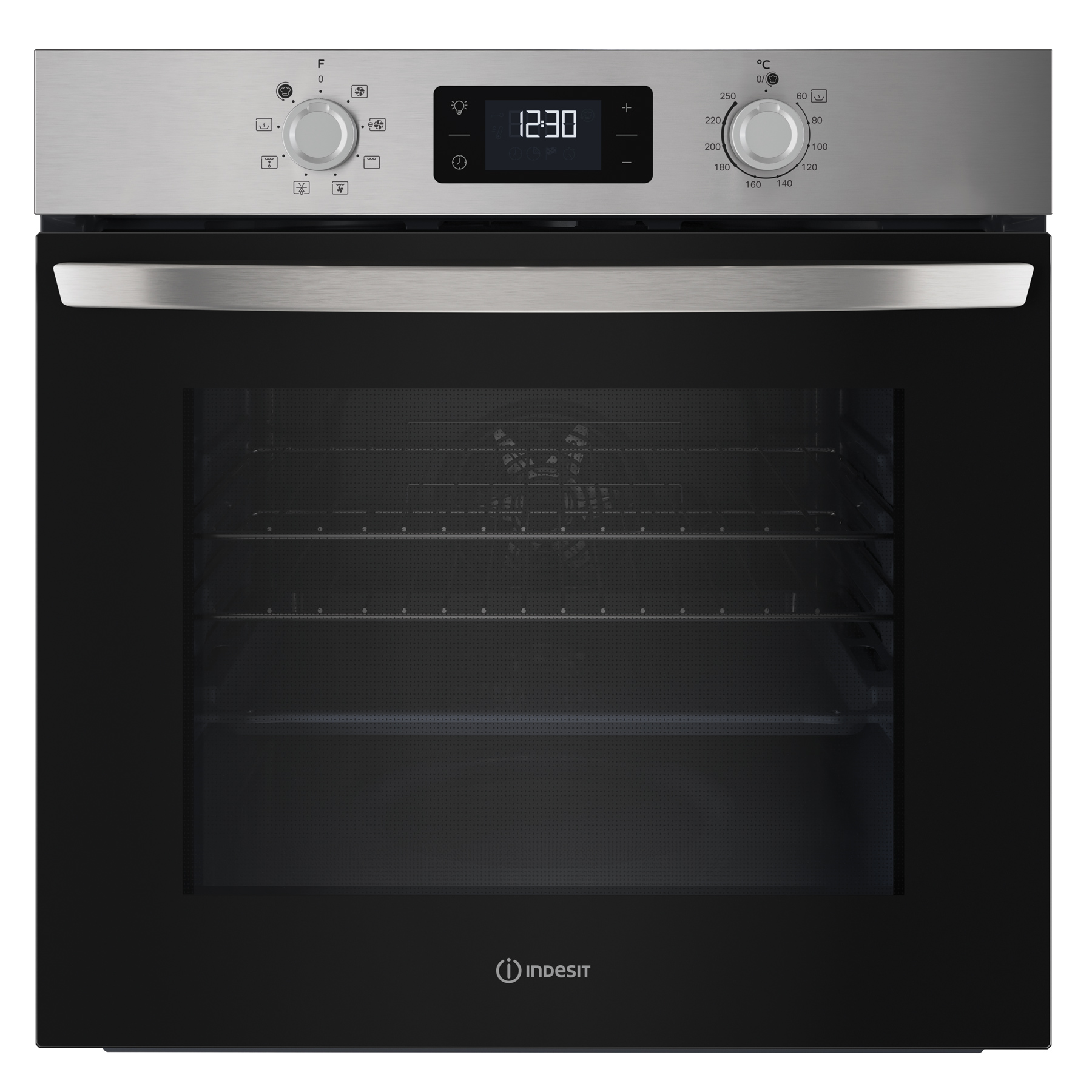 Indesit IO253XUK Built In Electric Single Oven in Stainless Steel 66L
