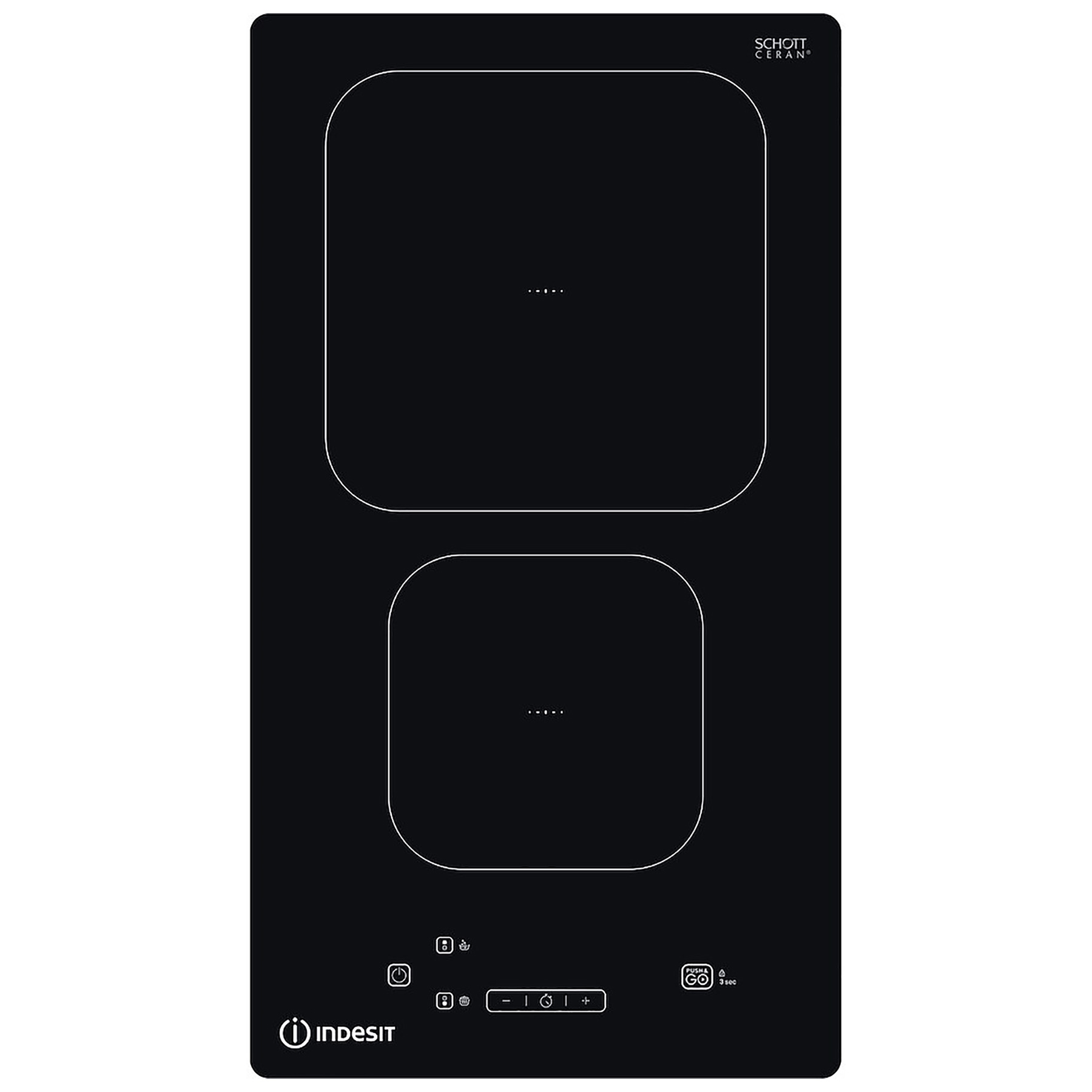 Indesit IS19Q30NE 30cm Domino Touch Control Induction Hob in Black Gla