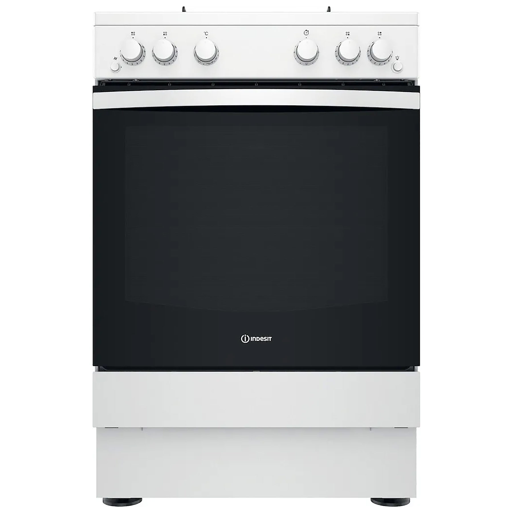 Image of Indesit IS67G1PMW 60cm Single Oven Gas Cooker in White 71 Litre