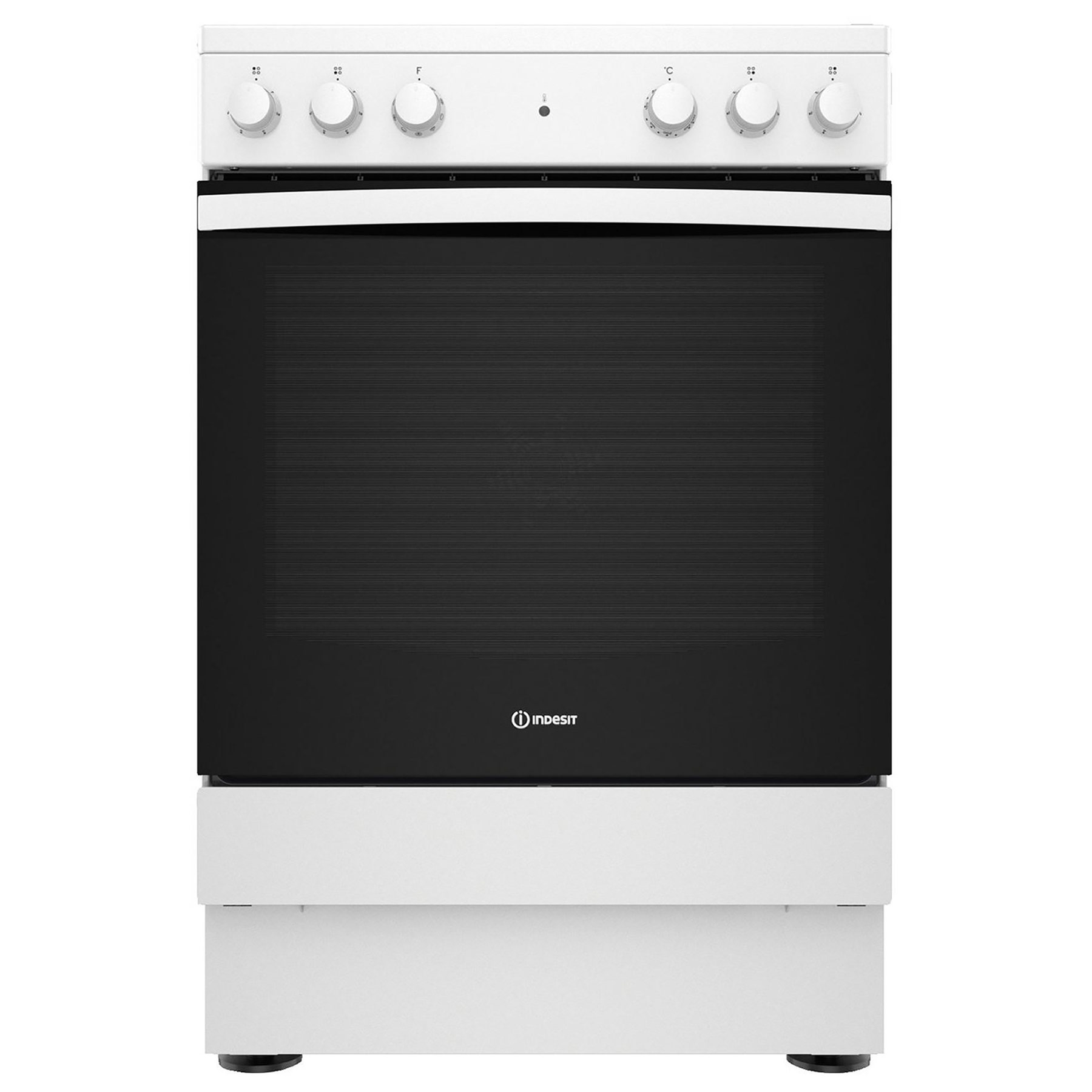 Image of Indesit IS67V5KHW 60cm Single Oven Electric Cooker in White Ceramic Ho