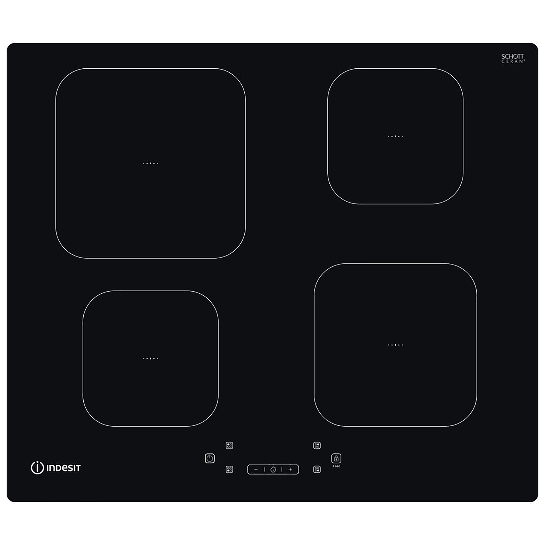 Image of Indesit IS83Q60NE 59cm Touch Control Induction Hob in Black