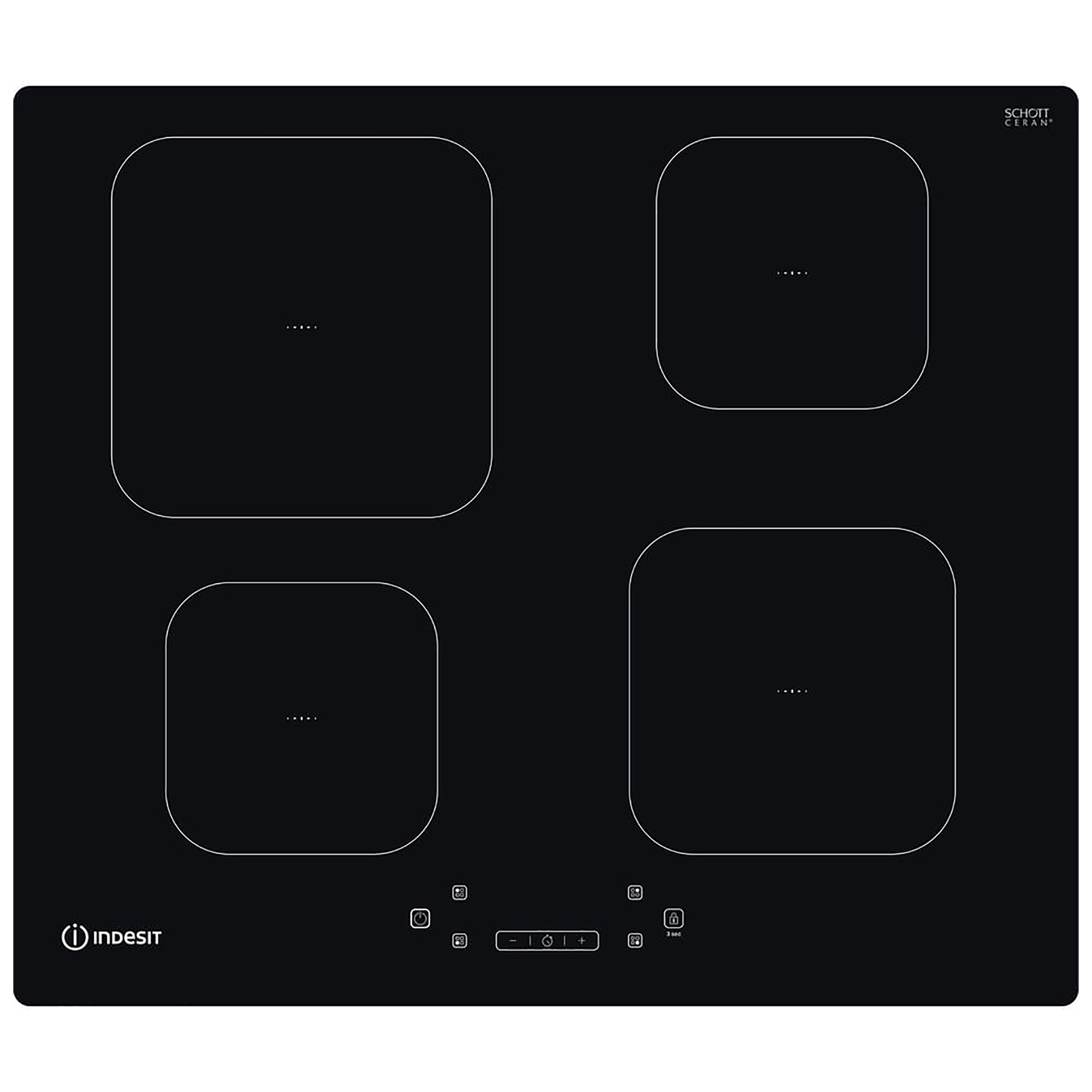 Indesit IS83Q60NE 60cm Touch Control Induction Hob in Black