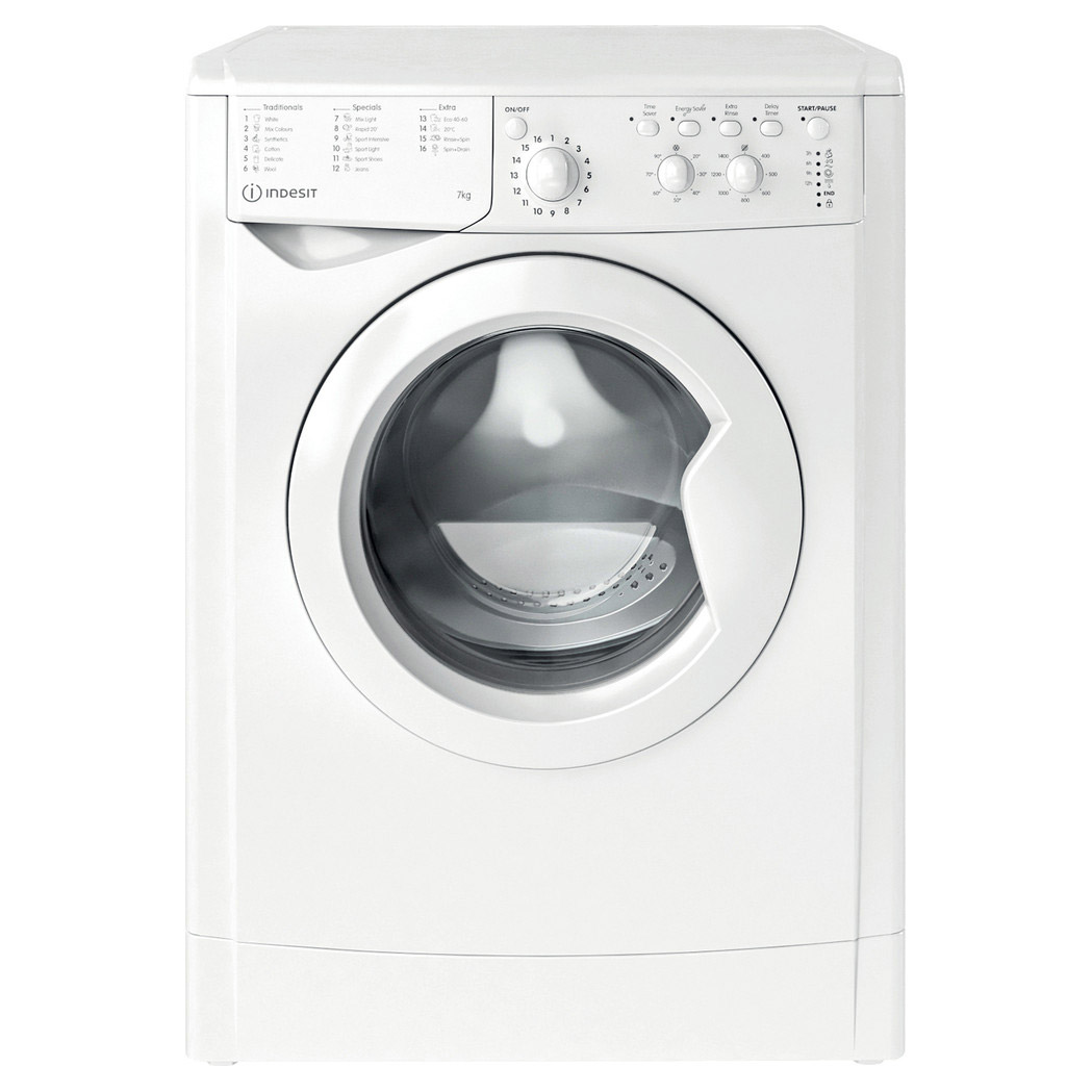 Image of Indesit IWC81283WUKN Washing Machine in White 1200rpm 8Kg D Rated