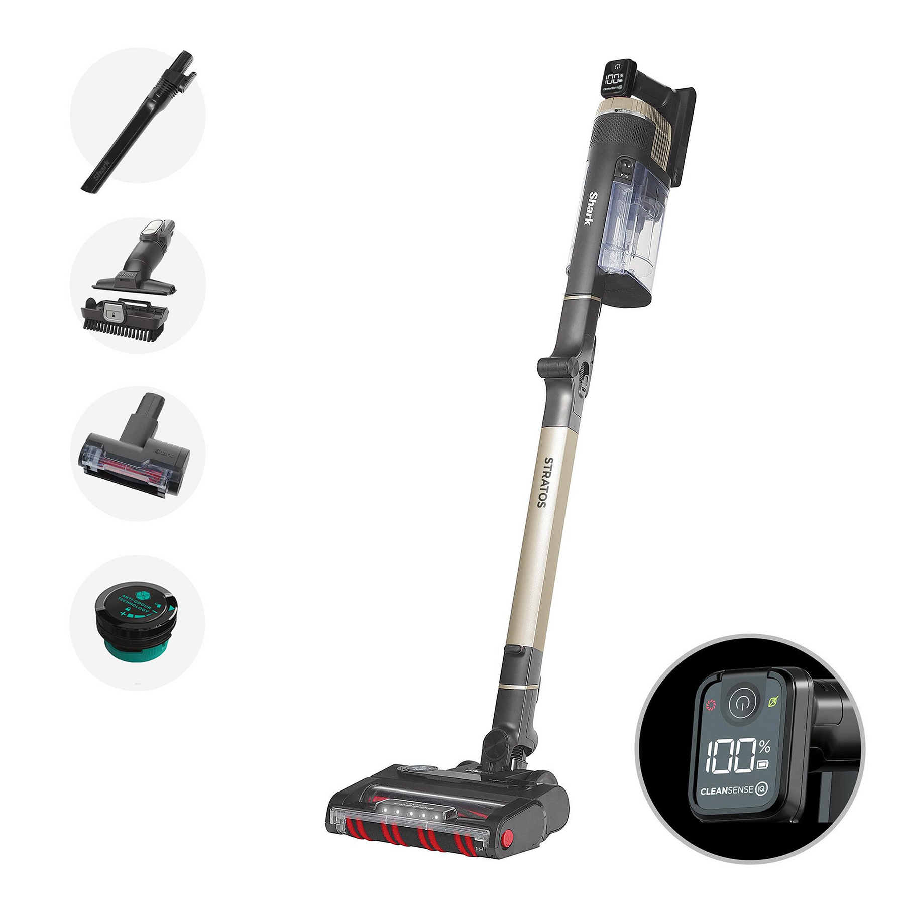 Shark IZ400UKT Stratos Pets Cordless Stick Vacuum Cleaner Copper