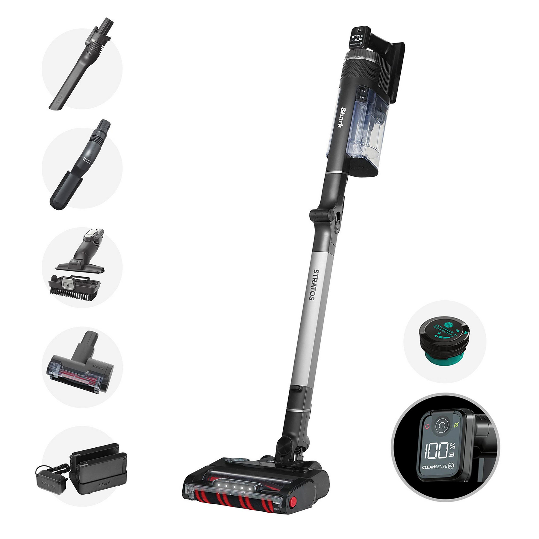 Shark IZ420UKT Stratos Cordless Stick Vacuum Cleaner 120 Min Run Time