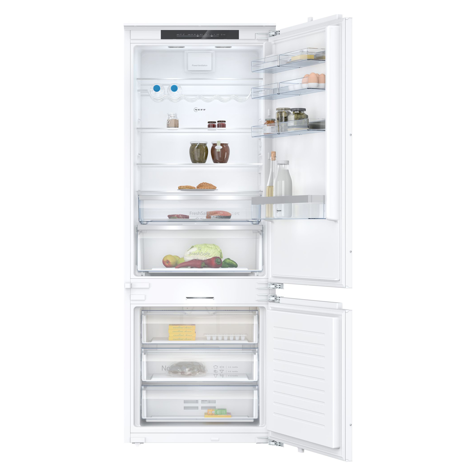 Neff KB7966DD1G N70 Integrated 70 30 Frost Free Fridge Freezer 193cm H