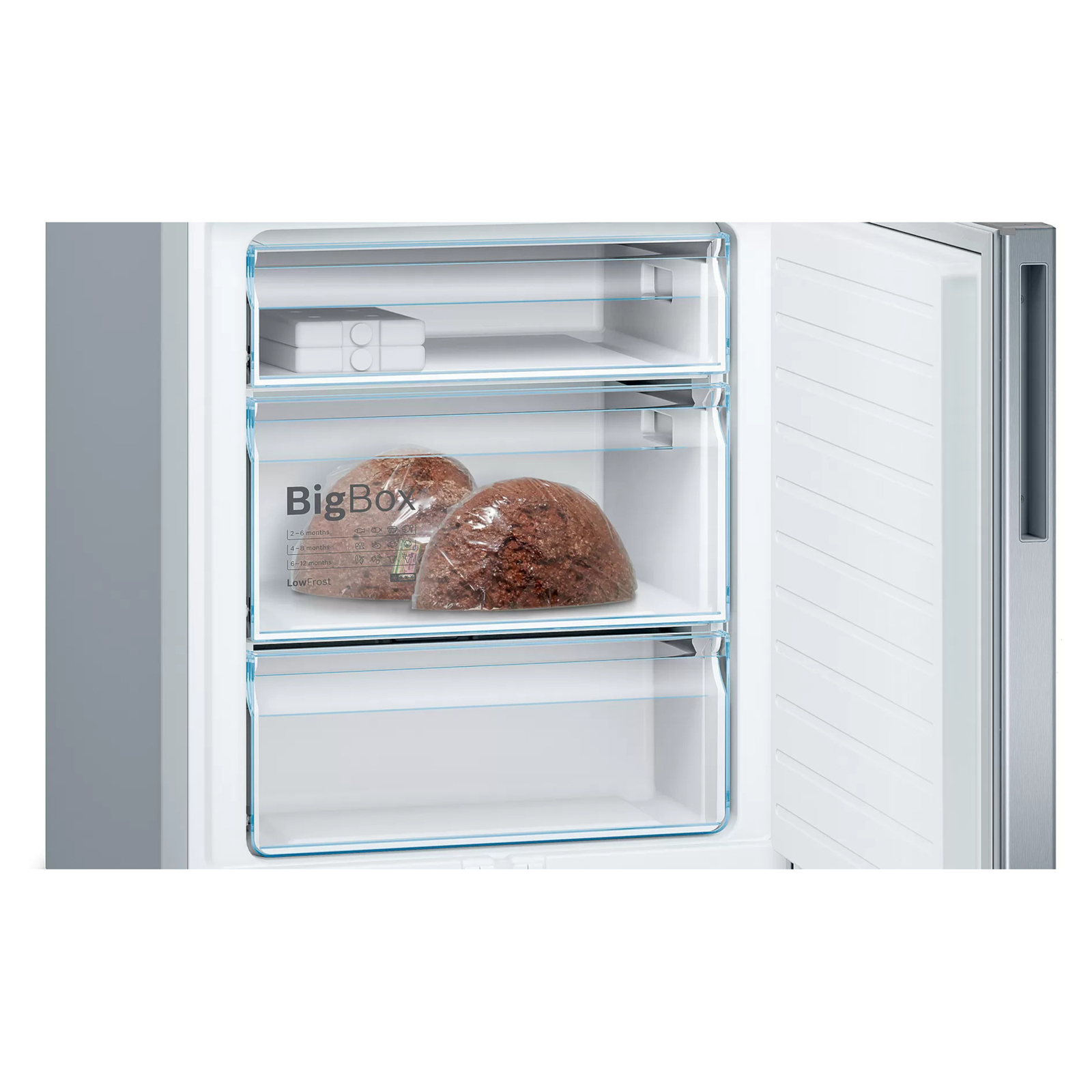Bosch KGE49AICAG Series 6 201cm High 70 30 Fridge Freezer in Stainless, photo 4