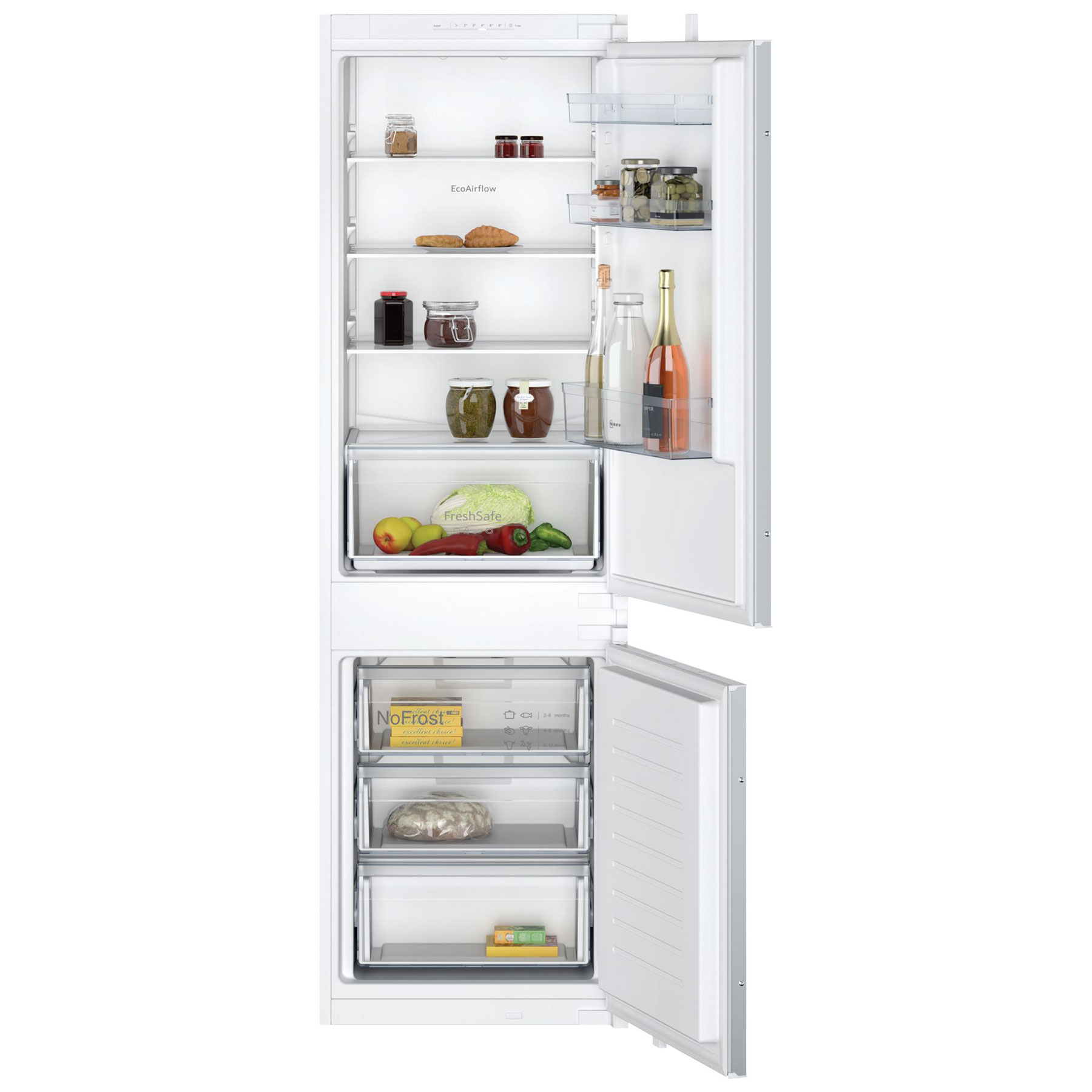 Neff KI7861SE0G N30 Integrated 60 40 Frost Free Fridge Freezer 177cm H