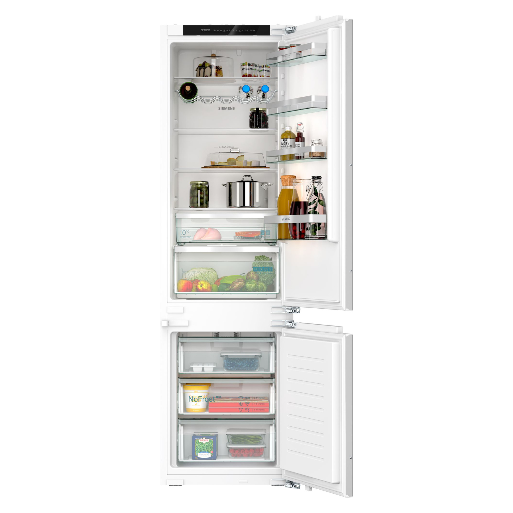 Image of Siemens KI96NVFD0G iQ300 Integrated 70 30 Frost Free Fridge Freezer 19