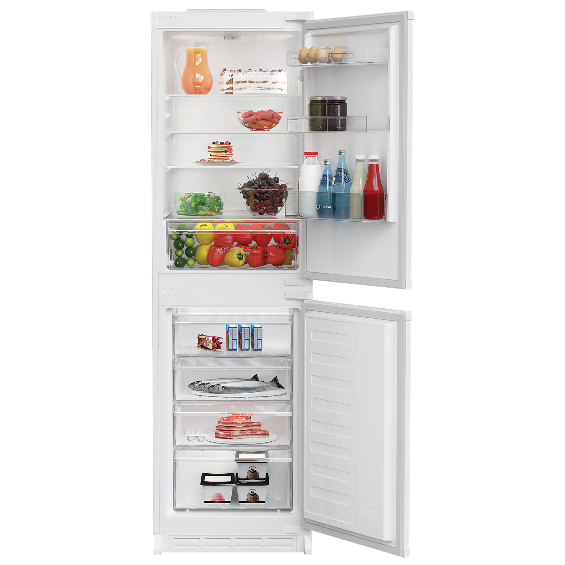 Indesit KINS1261B Integrated 50 50 Fridge Freezer 177cm High