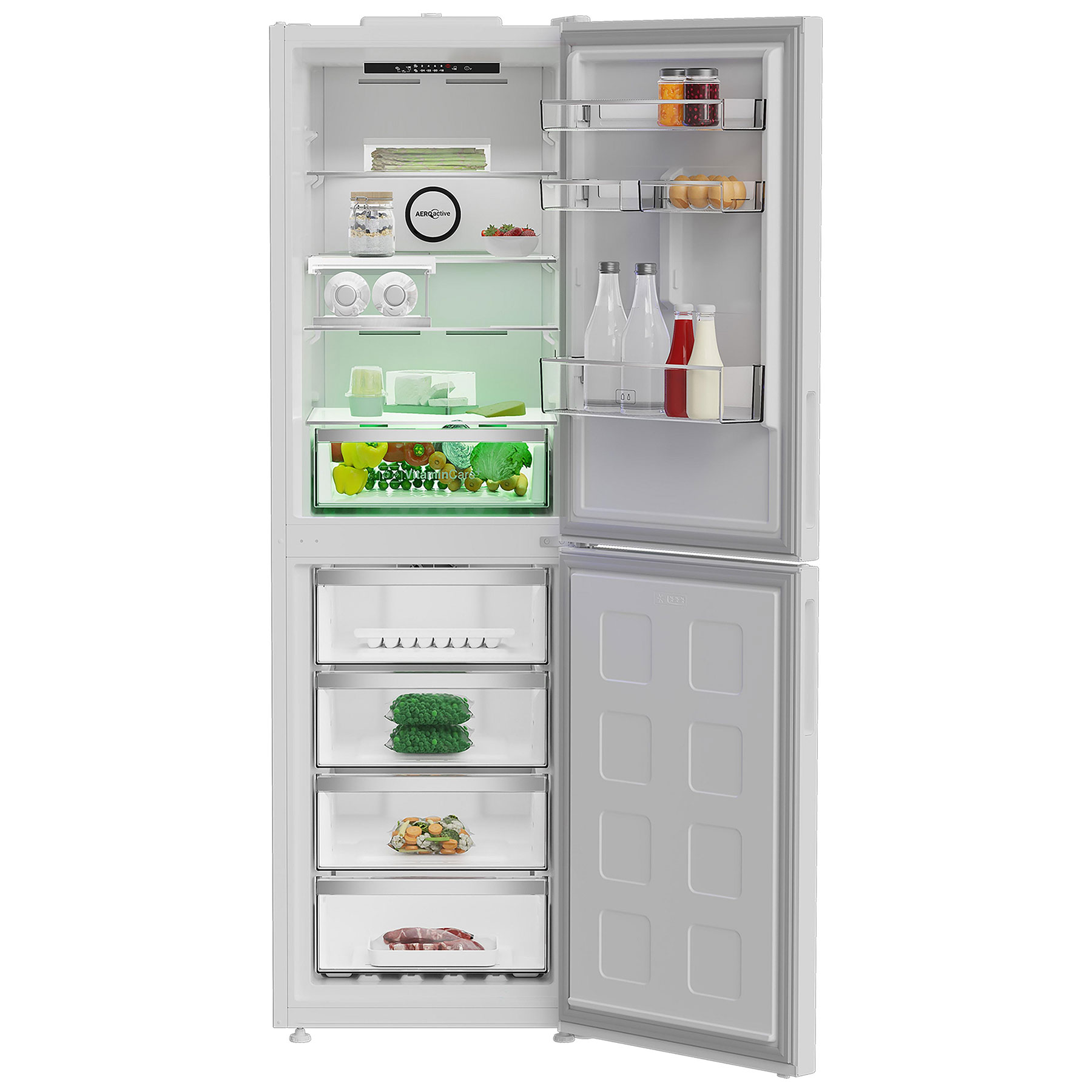 Blomberg KND24692V 192cm High 50 50 Frost Free Fridge Freezer in White, photo 3