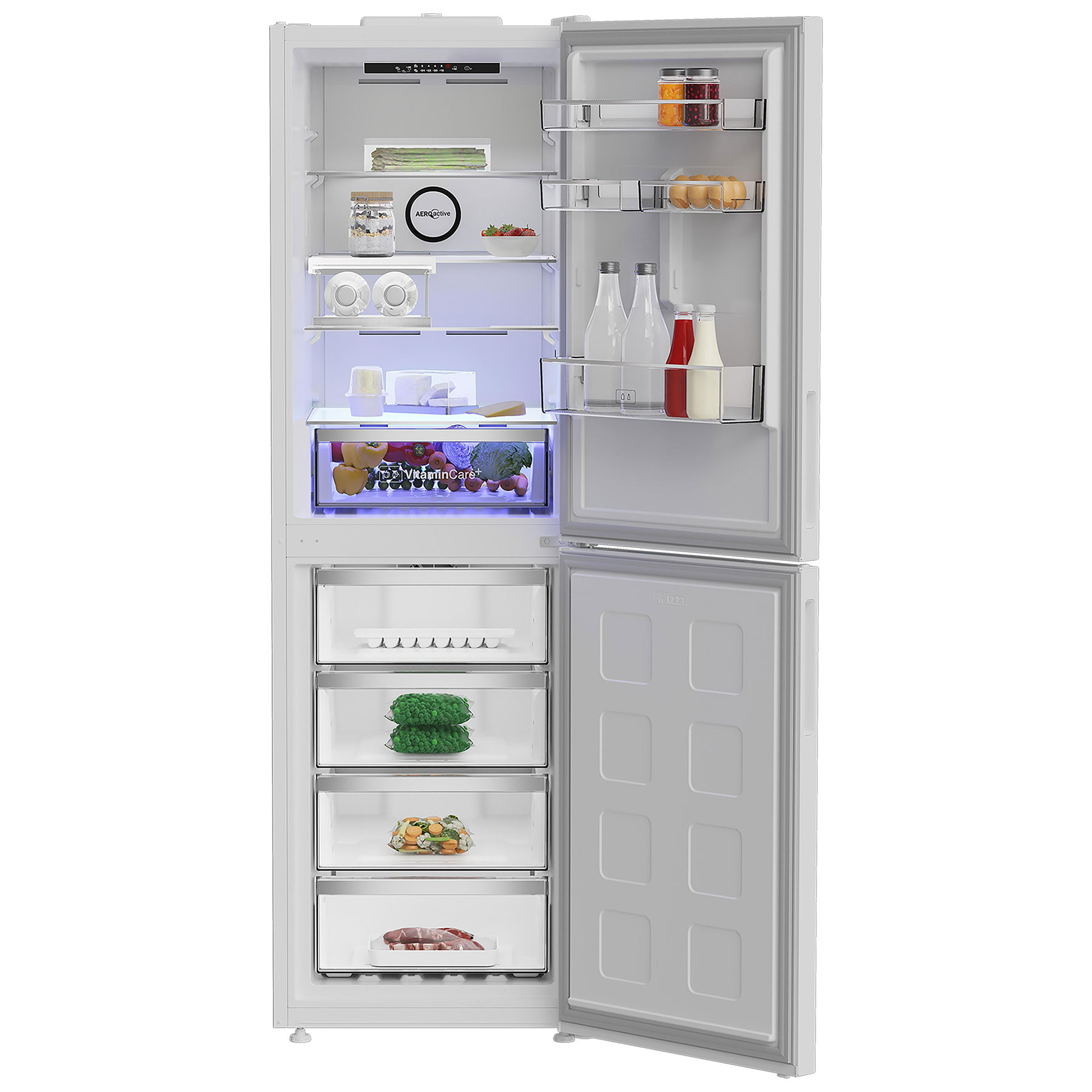 Blomberg KND24692V 192cm High 50 50 Frost Free Fridge Freezer in White, photo 4