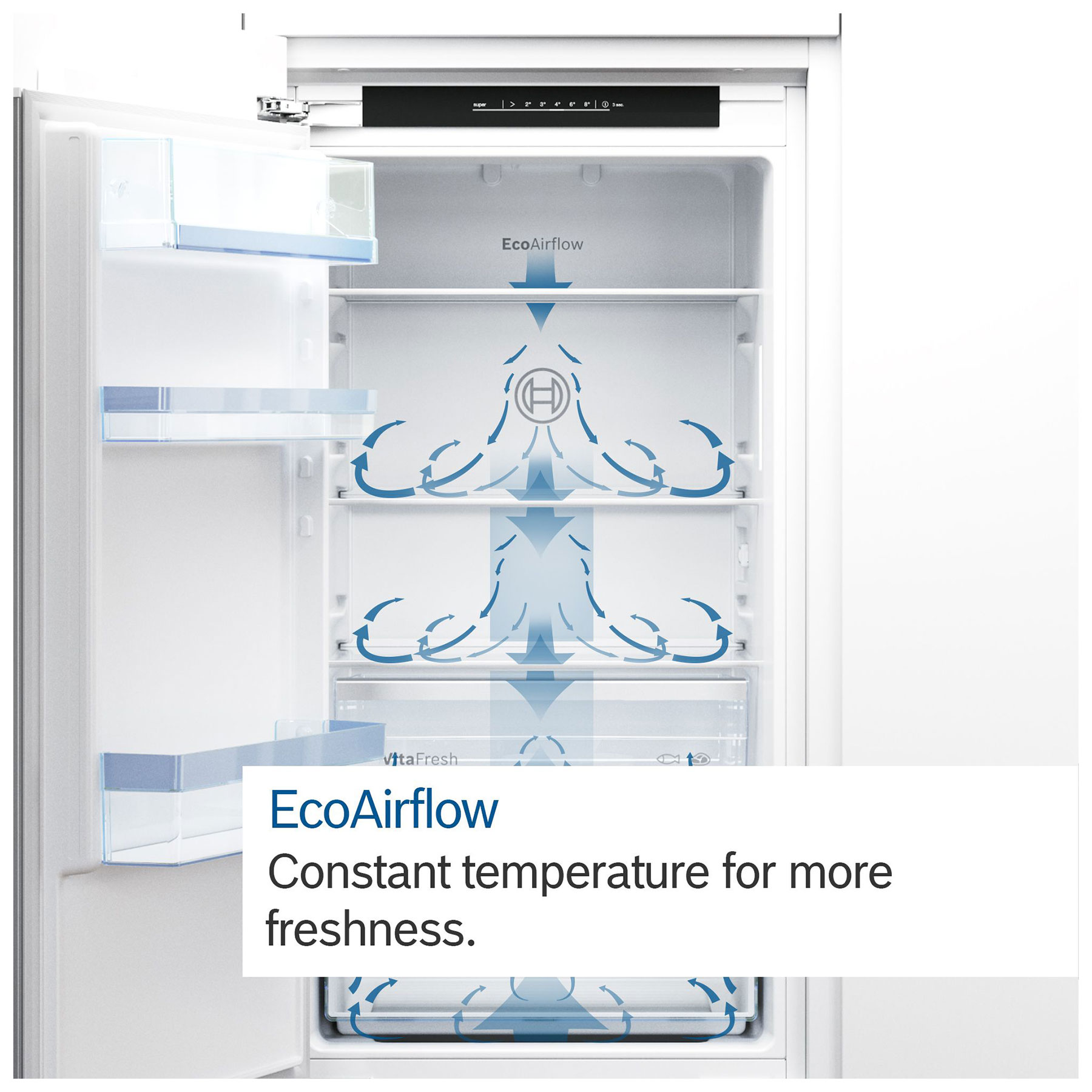 Bosch KUR21VFE0G Series 4 88cm High Integrated Undercounter Fridge 60c, photo 5