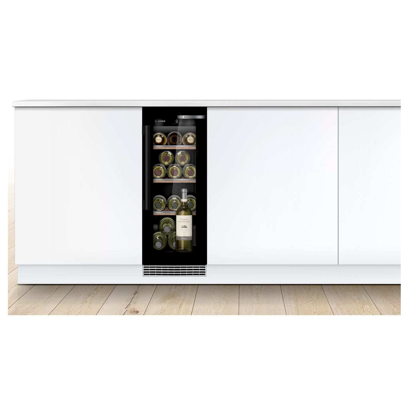 Bosch KUW20VHF0G Series 6 30cm Wide Wine Cooler in Aluminium 21 Bottle, photo 3