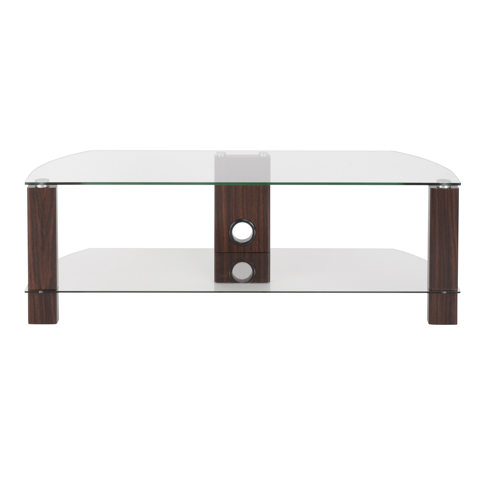 Photos - Mount/Stand TTAP L630 12002WC Vision 1200mm TV Stand in Walnut with Clear Glass L630-1 