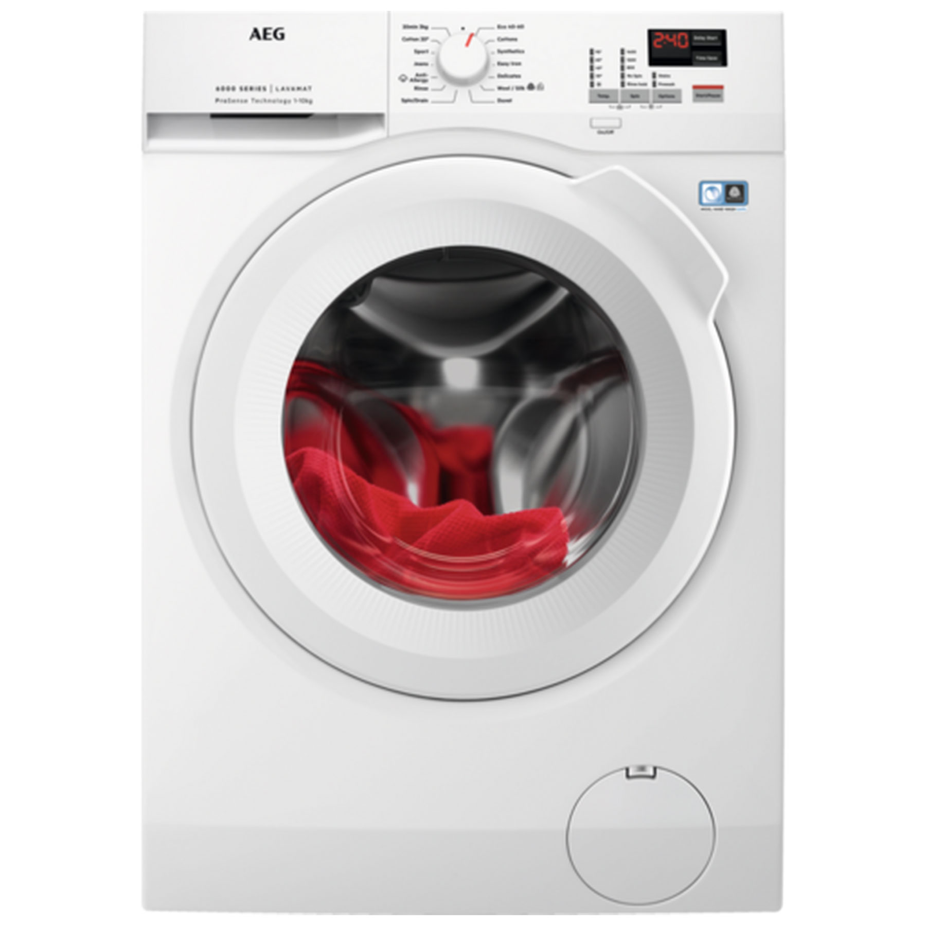Image of AEG L6FBK141B 6000 Series 10kg 1400 Spin Washing Machine in White A Ra