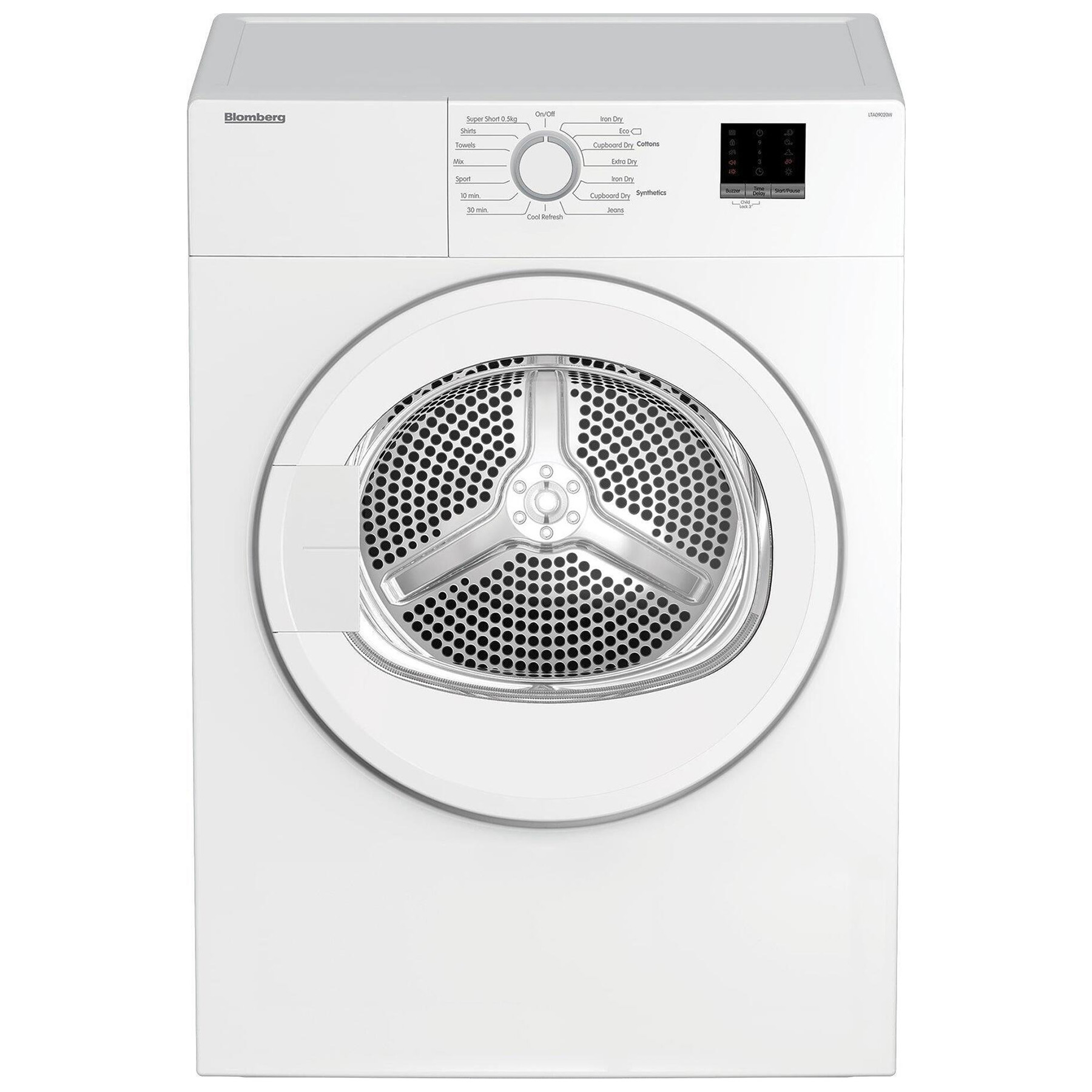 Image of Blomberg LTA09020W 9Kg Vented Dryer in White C Rated Sensor Delay