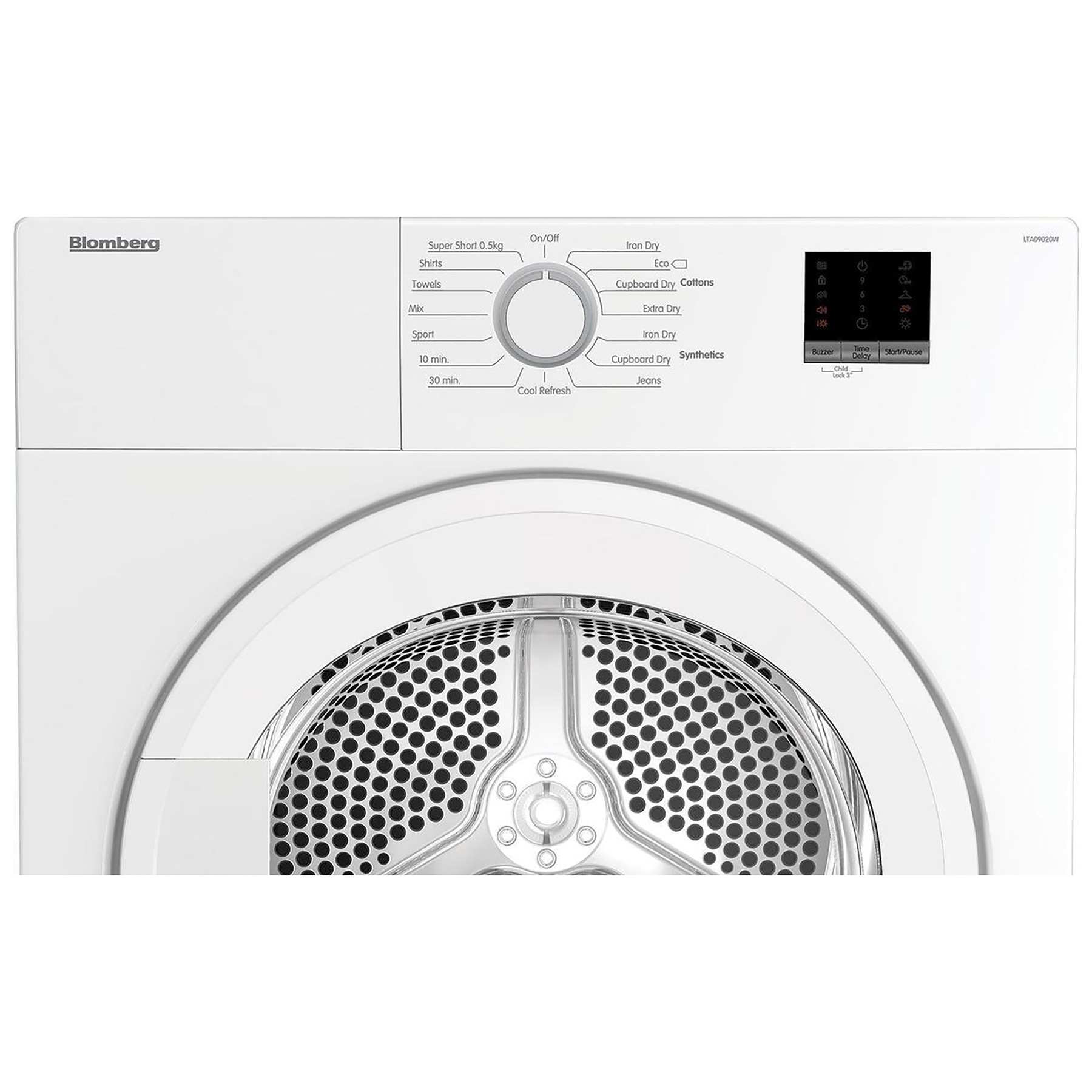 Blomberg LTA09020W 9kg Vented Dryer in White C Rated Sensor Drying, photo 3