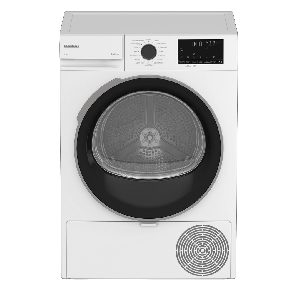 Blomberg LTA18321NW 8kg Heat Pump Condenser Dryer in White A Rated wit