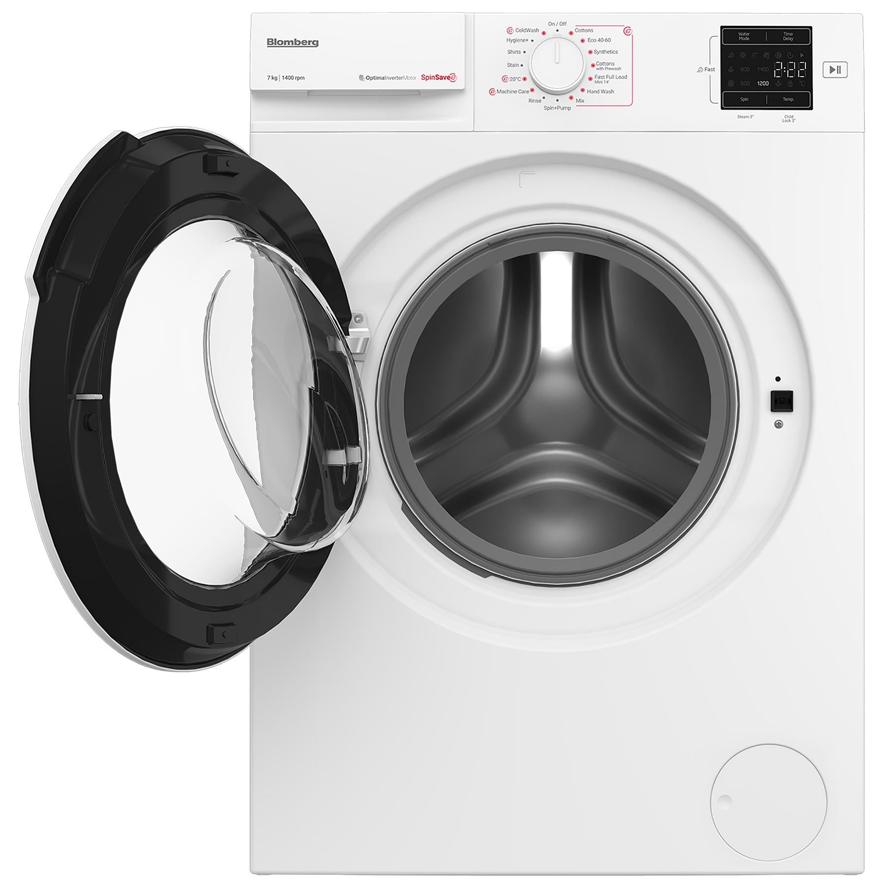 Blomberg LWA27461W 7kg 1400 Spin Washing Machine in White A Rated Stea, photo 2