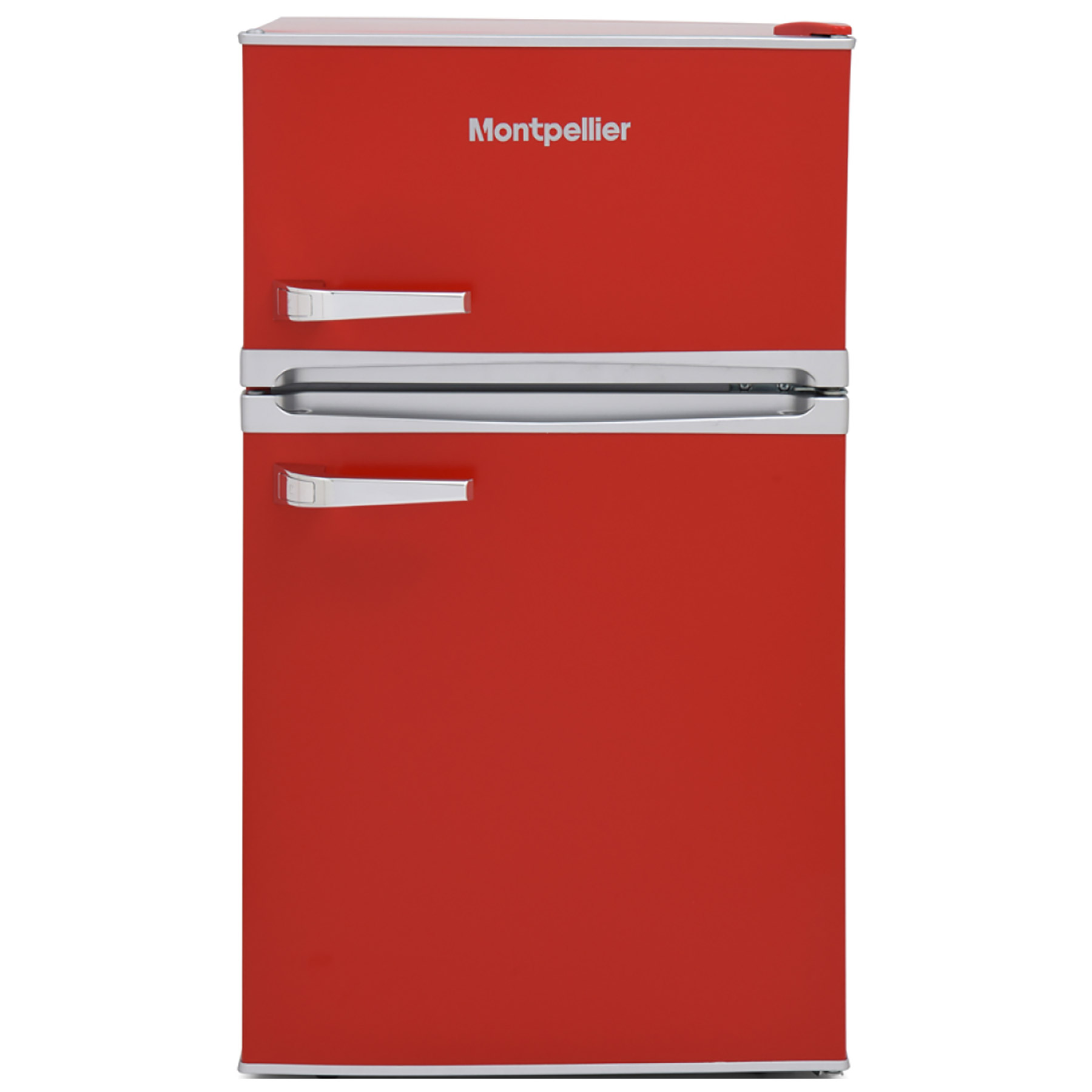 Image of Montpellier MAB2035R 48cm Undercounter Retro Fridge Freezer in Red 0 8