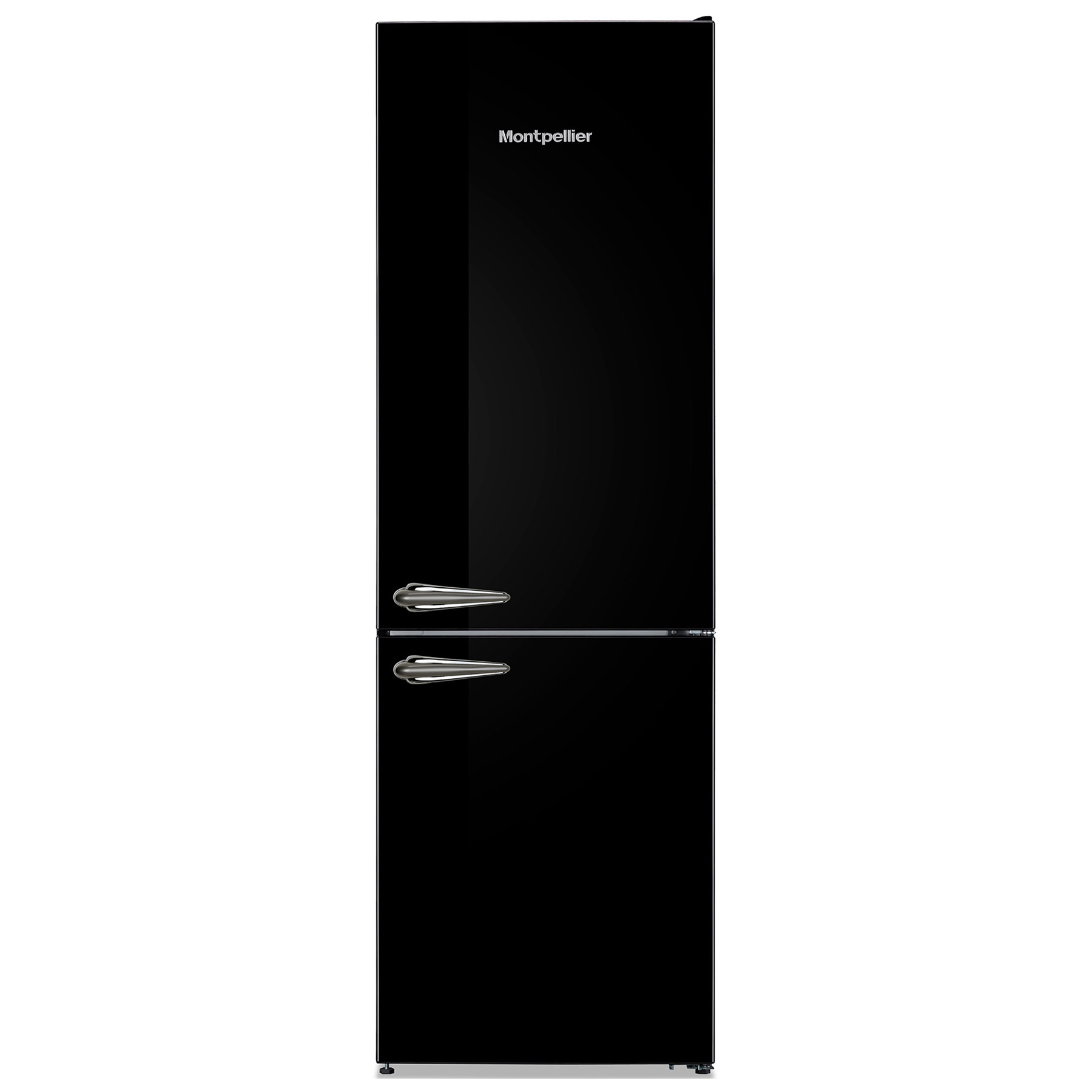 Image of Montpellier MAB386K 60cm Frost Free Retro Fridge Freezer in Black 1 86