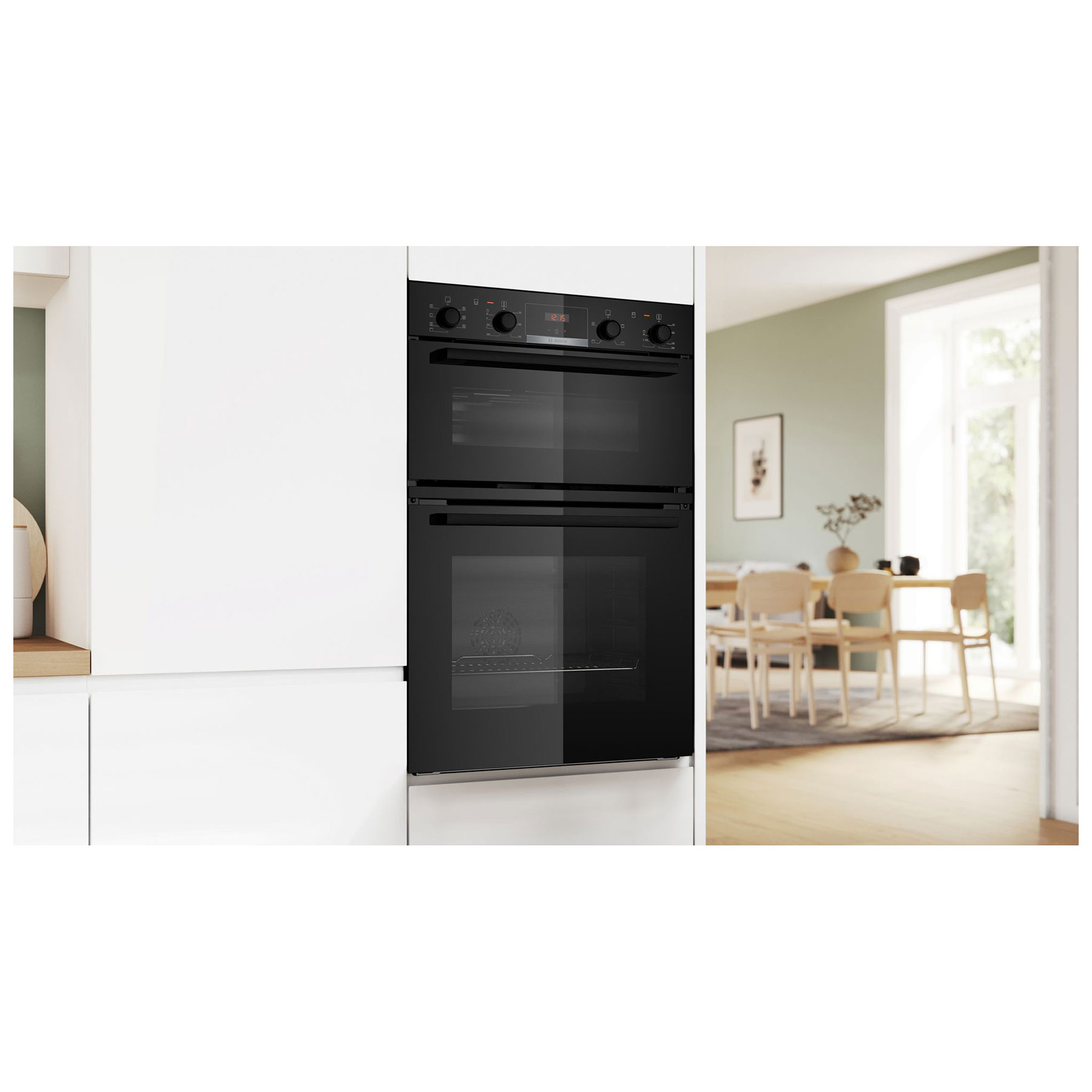 Bosch MBA533BB3B Series 4 Built In Hot Air Double Oven in Black, photo 3