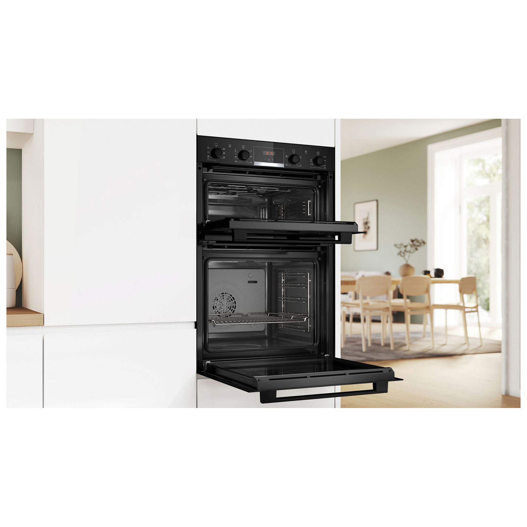 Bosch MBA533BB3B Series 4 Built In Hot Air Double Oven in Black, photo 4