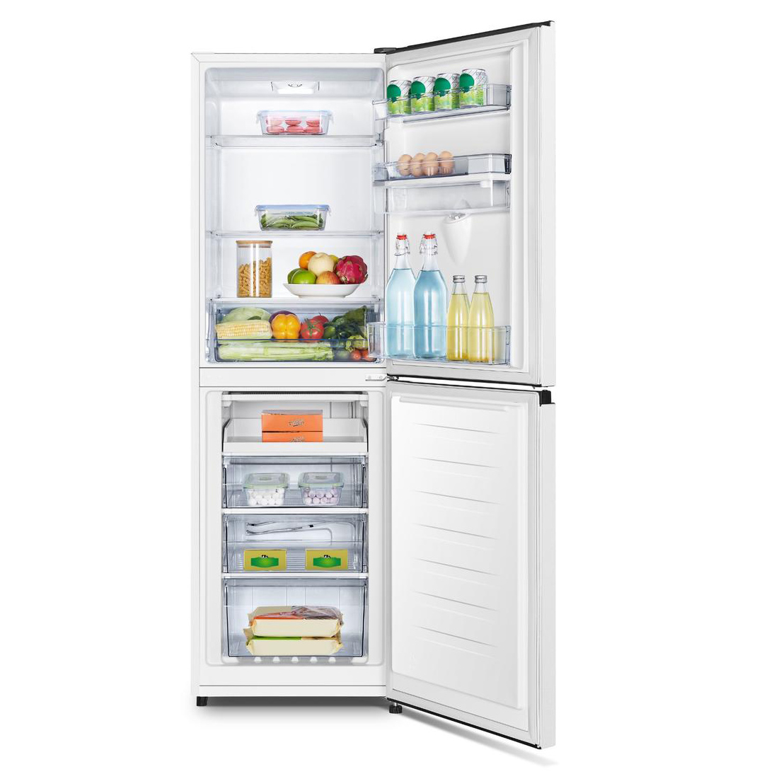 Fridgemaster MC55240DE 175cm High 50 50 Fridge Freezer in White with W, photo 4