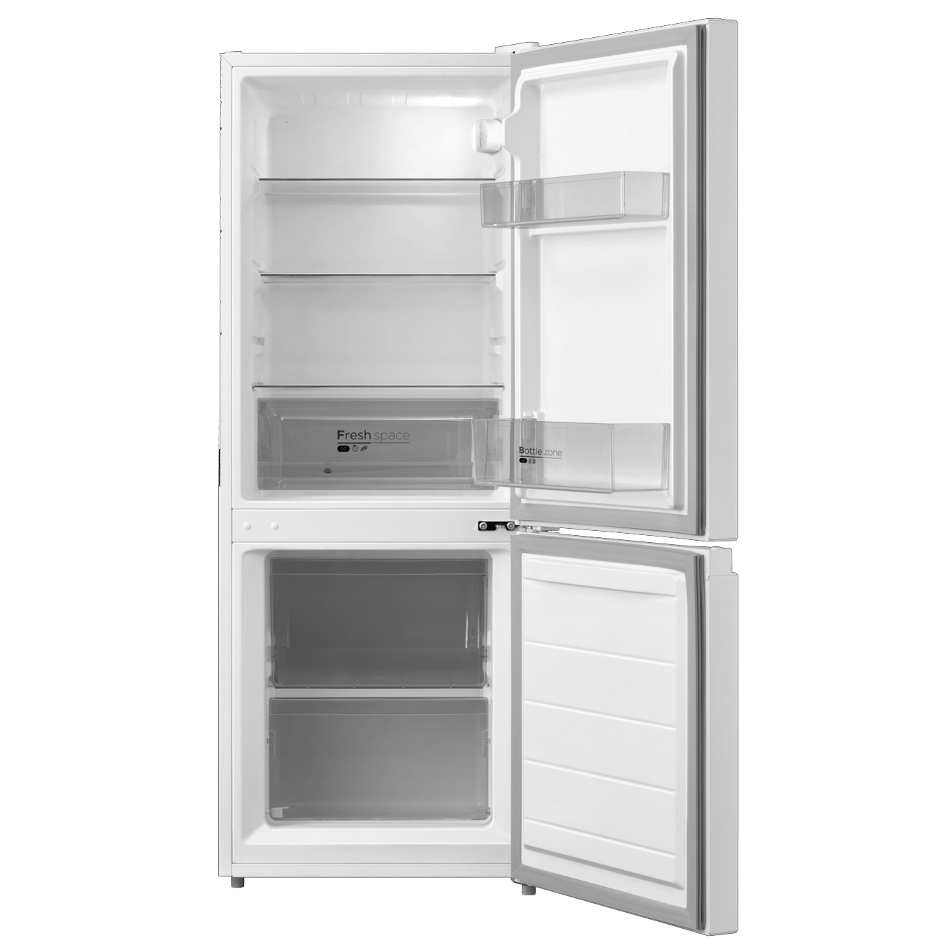 Midea MDRB202FGE01 124cm High 60 40 Fridge Freezer in White 47cm Wide, photo 2