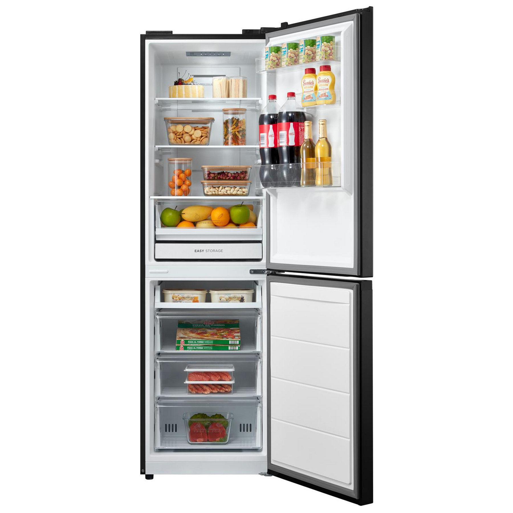 Midea MDRB379FGD30 180cm High 60 40 Frost Free Fridge Freezer in Black, photo 2