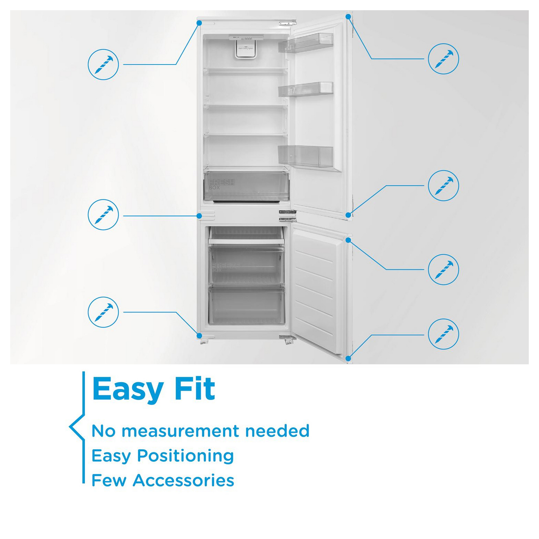 Midea MDRE379FGE01 Integrated 60 40 Fridge Freezer 178cm High, photo 5