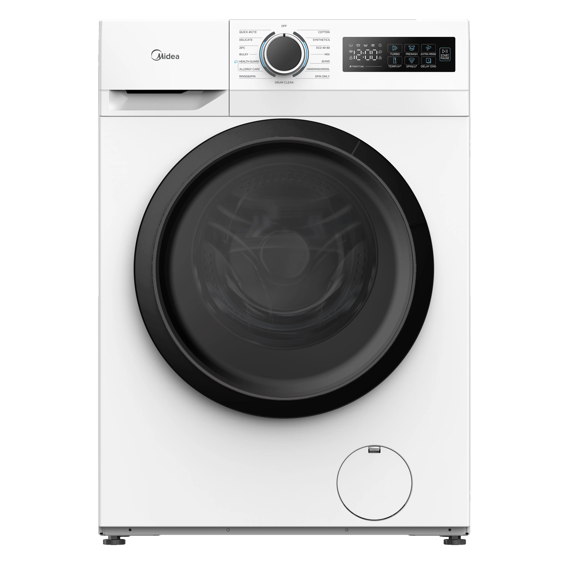 Midea MF110W80BWUK 8kg 1400 Spin Washing Machine in White A Rated with