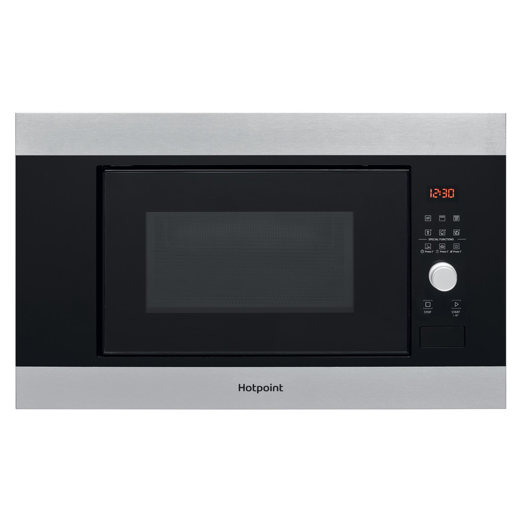 Hotpoint MF20GIXH Built In Microwave Oven Grill in St Steel 800W 20L