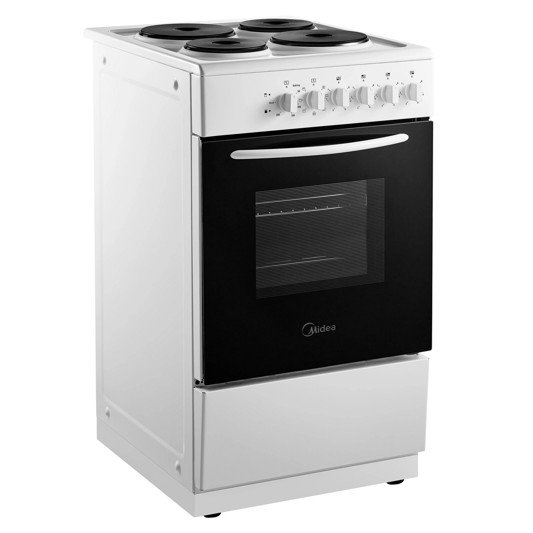 Midea MFO20DME4H10 50cm Single Oven Electric Cooker in White Solid Pla, photo 2